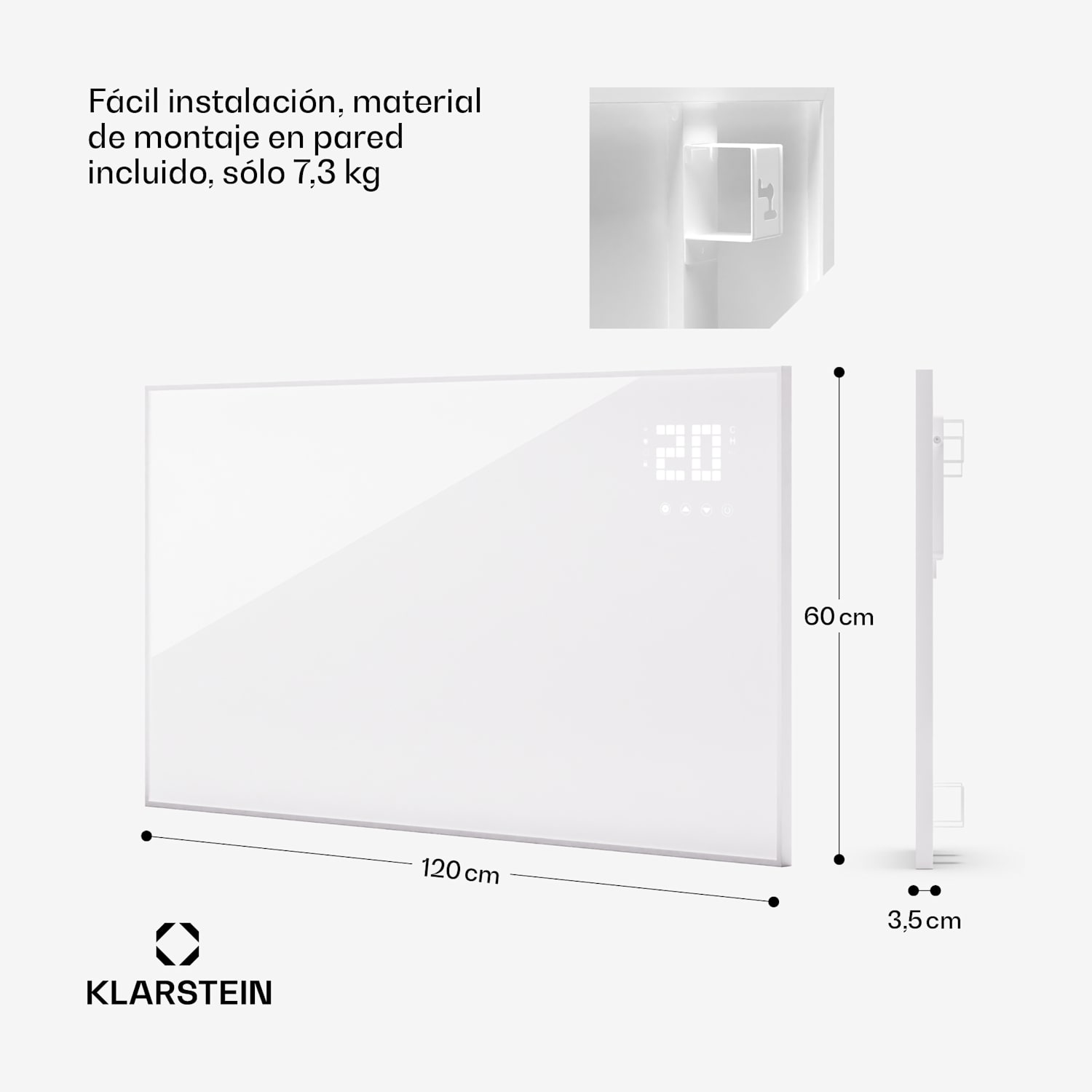 Calefactor infrarrojo Wonderwall Smart Bornholm 130x65cm App 770 W 