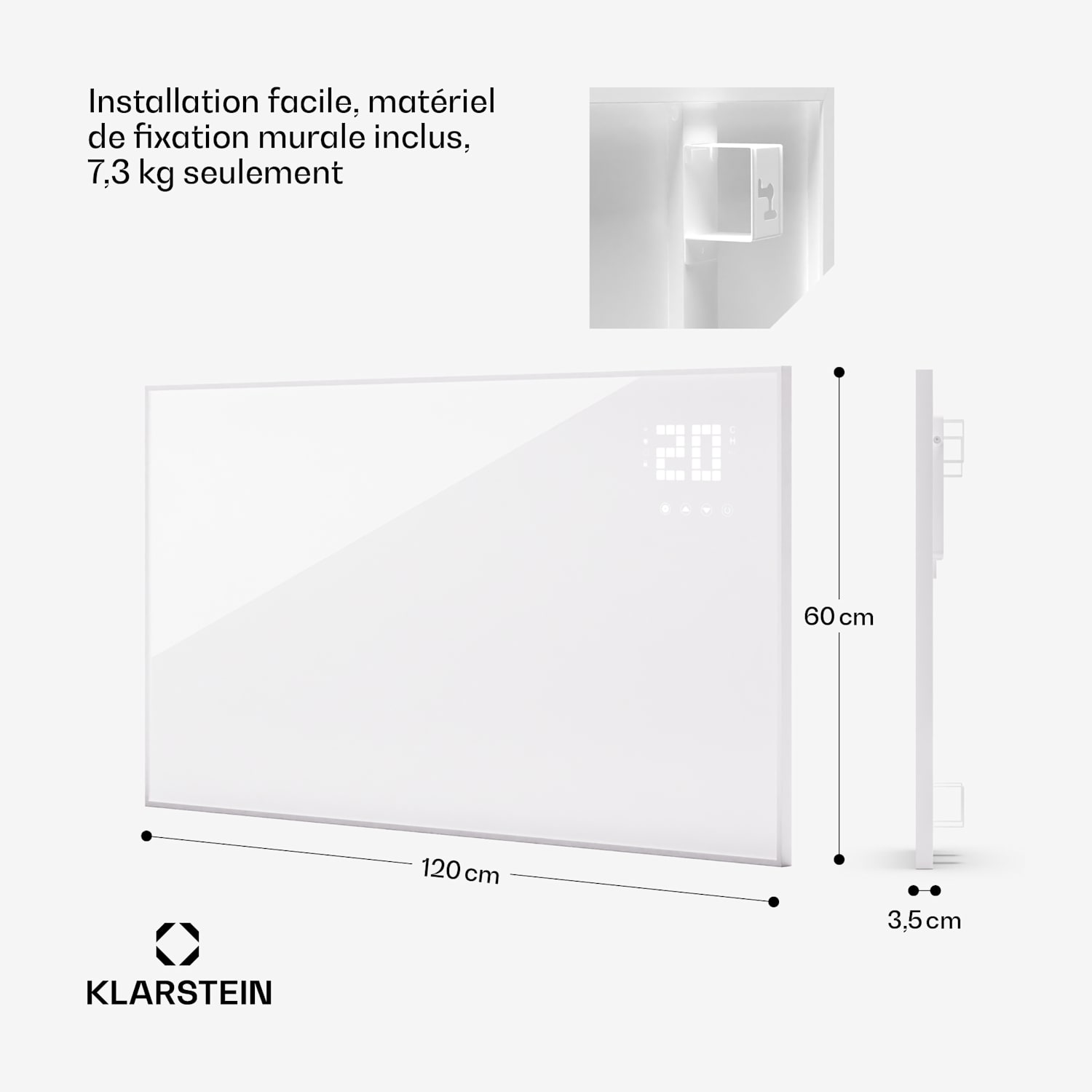 Wonderwall Smart Bornholm infrarood verwarming 130x65cm App 770W 