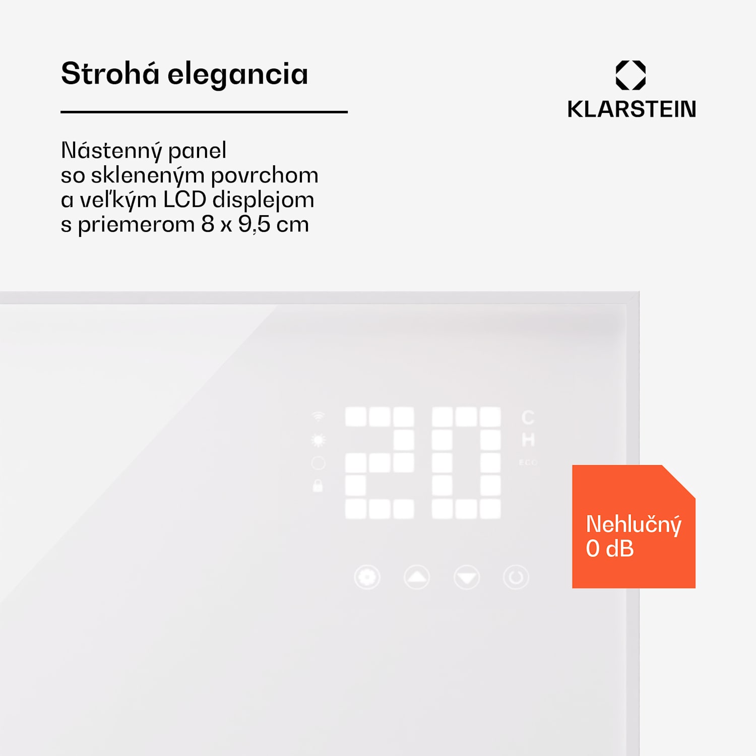 Wonderwall Smart Bornholm, infražiarič, 120 x 80 cm, 980 W, aplikácia horizontálne | 980 W | Biela