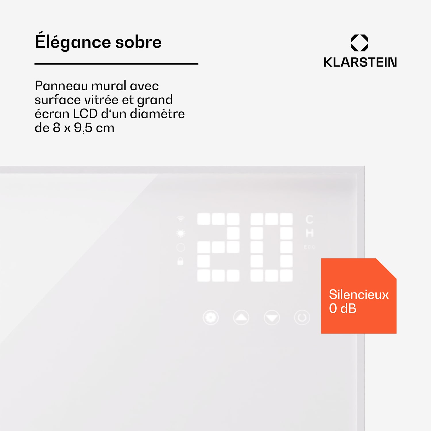 Wonderwall Smart Bornholm chauffage infrarouge 125x100cm App 1200W 