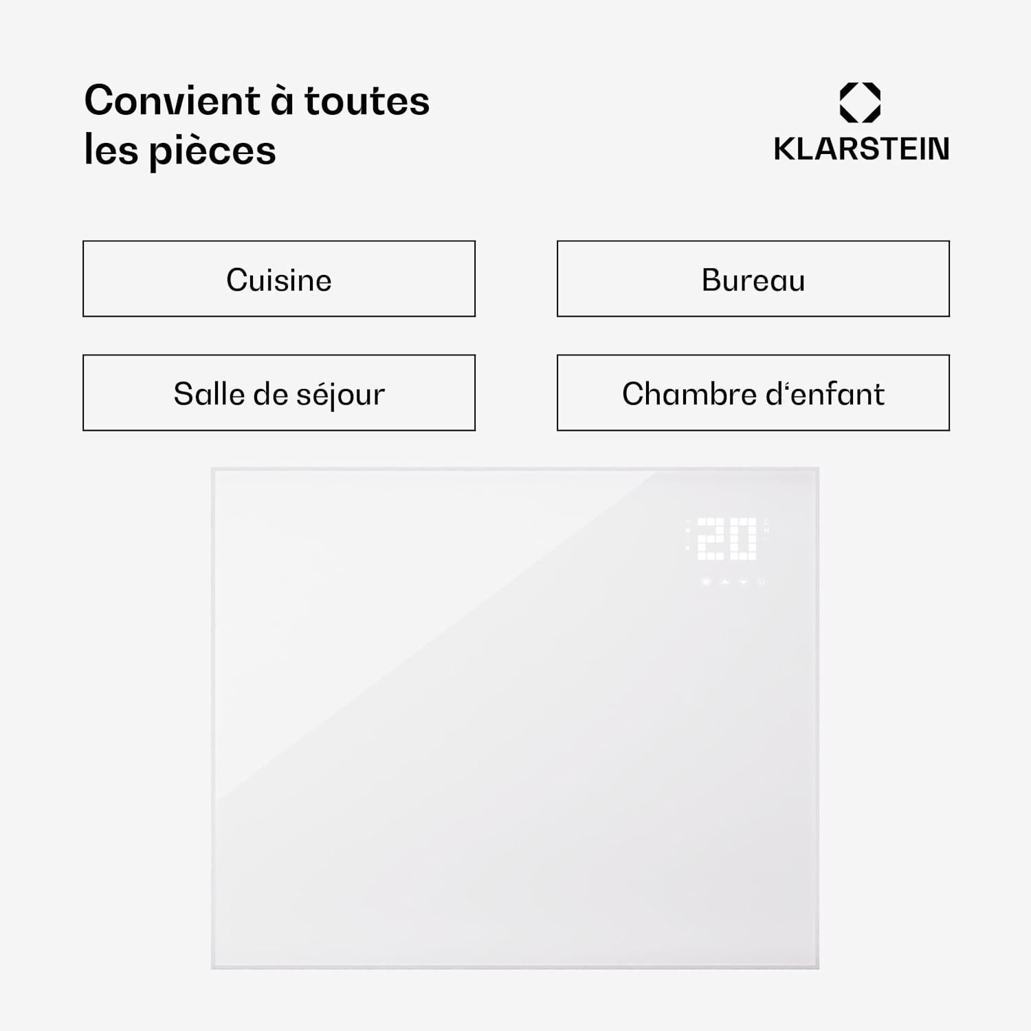 Wonderwall Smart Bornholm chauffage infrarouge 125x100cm App 1200W 