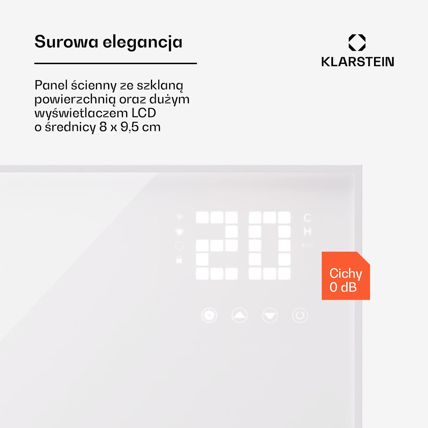 Wonderwall Smart Bornholm, panel grzewczy na podczerwień, grzejnik, promiennik, 1200 W, 125 x 100 cm, sterowanie za pomocą aplikacji poziome | 1200 W | Biały