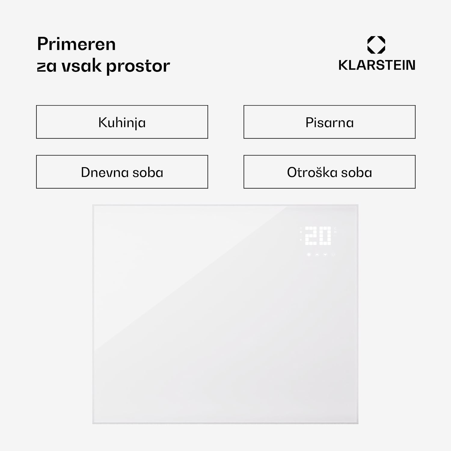 Wonderwall Smart Bornholm, Infrardeči grelnik, 120 x 100 cm, 1200 W, aplikacija 