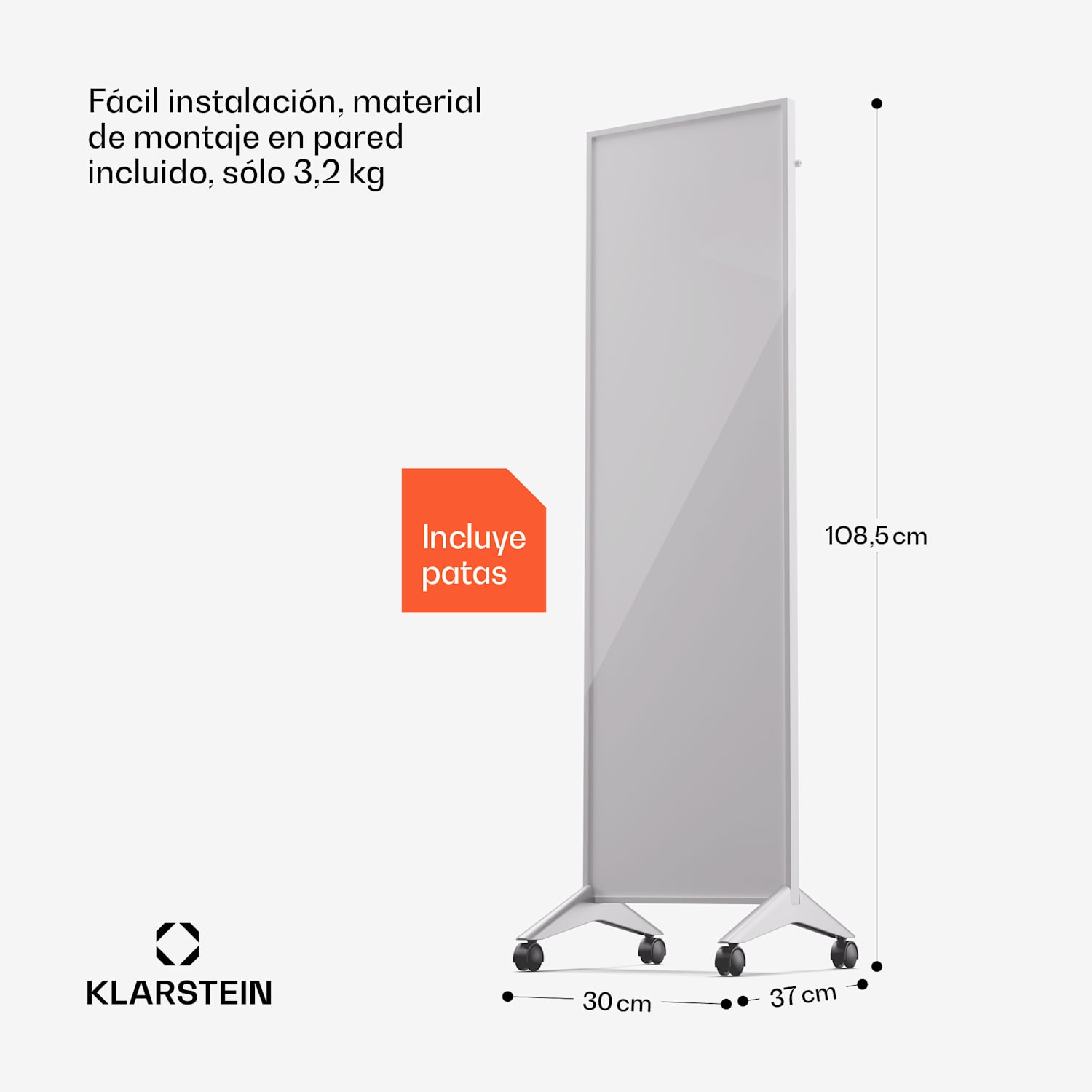 Calefactor infrarrojo Wonderwall Smart Bornholm 30 x 100 App 400 W 30 x 100 cm | 400 W | Blanco