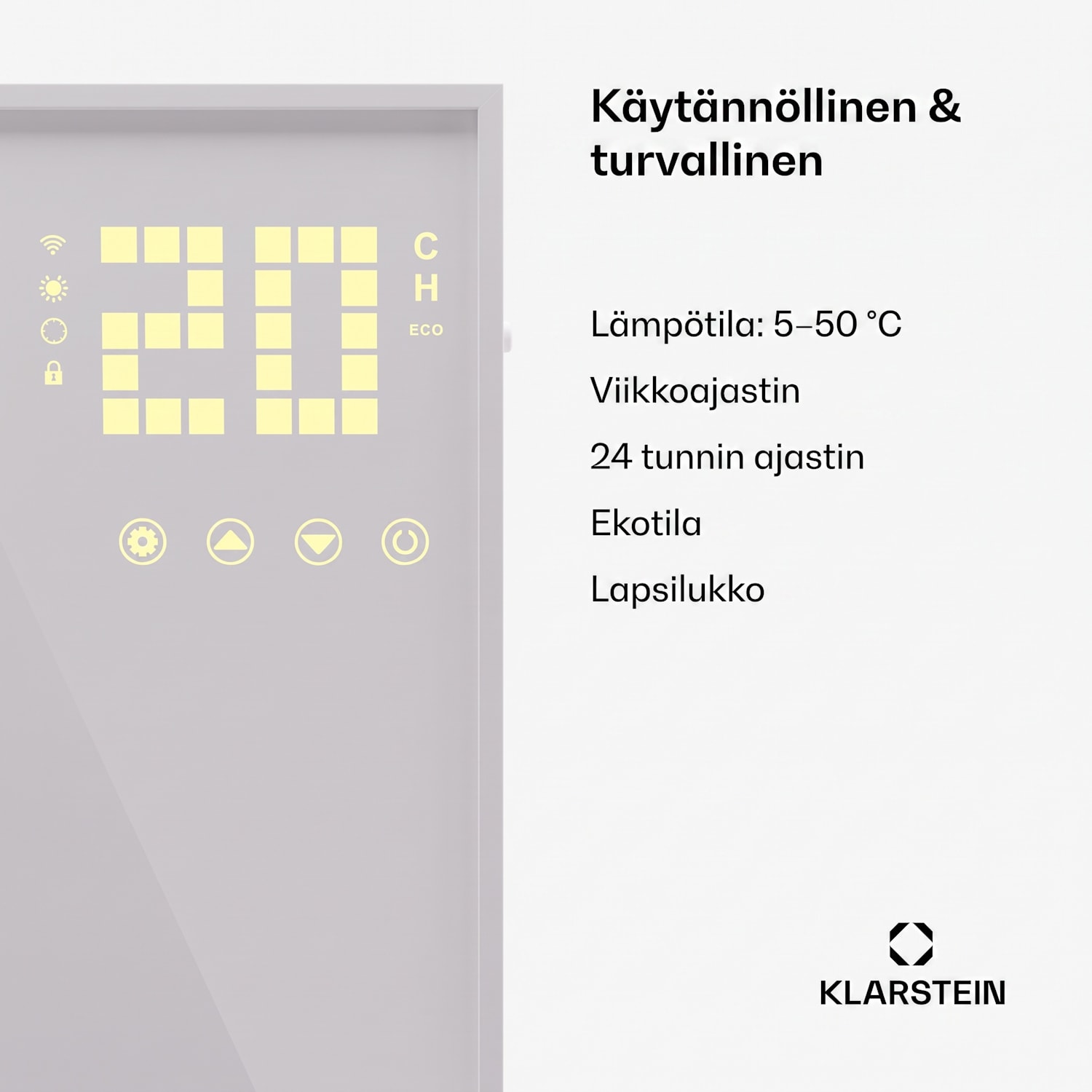 Wonderwall Smart Bornholm infrapunalämmitin 30x100cm sovellus 400W 30 x 100 cm | 400 W | Valkoinen