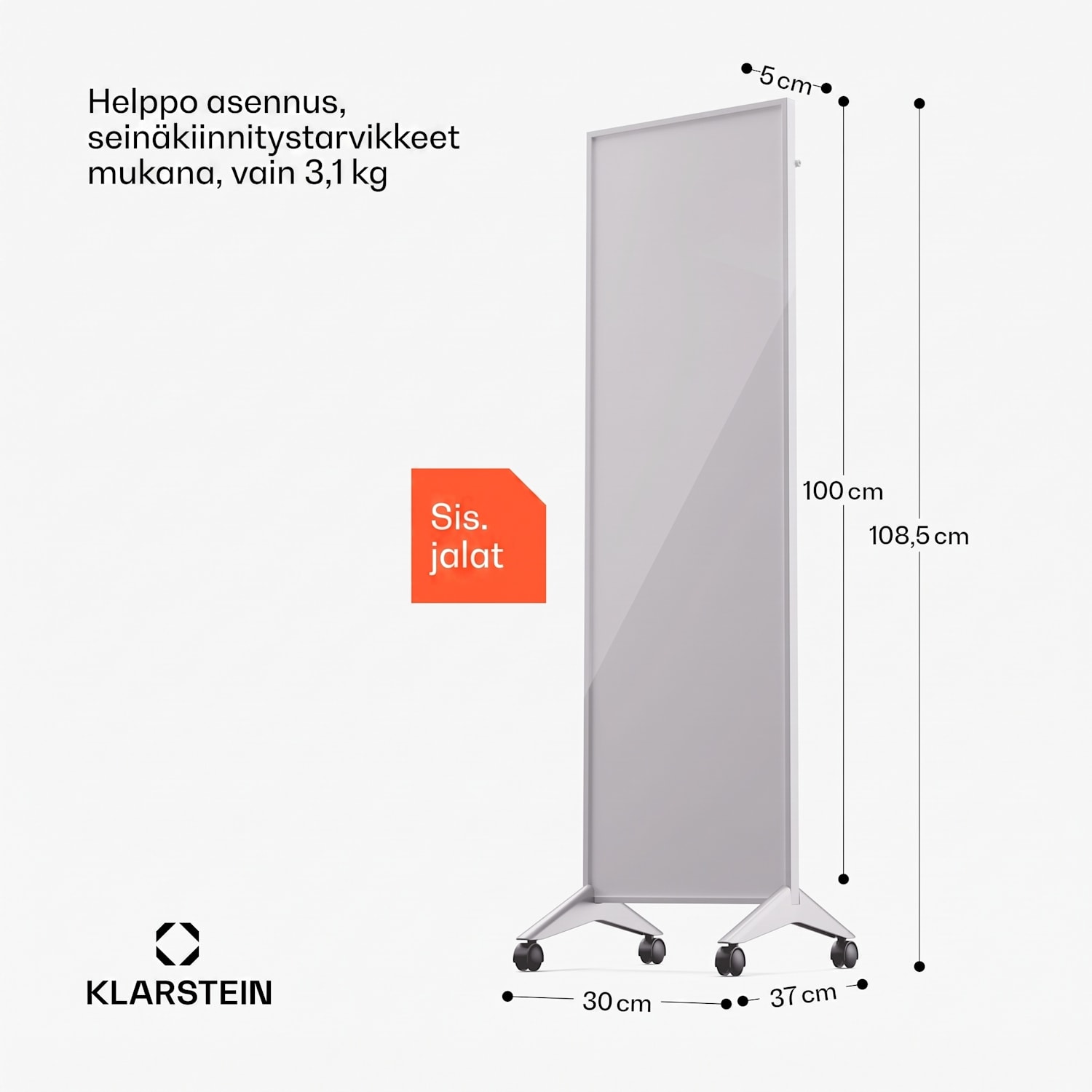 Wonderwall Smart Bornholm infrapunalämmitin 30x100cm sovellus 400W 30 x 100 cm | 400 W | Valkoinen