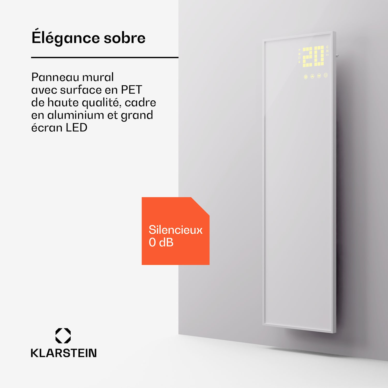 Wonderwall Smart Bornholm infrarood verwarming 30x100cm App 400W 30 x 100 cm | 400 W | Wit