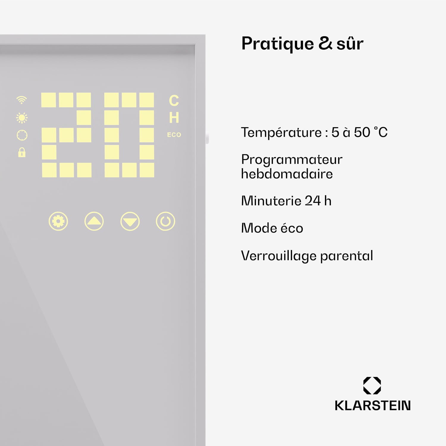 Wonderwall Smart Bornholm infrarood verwarming 30x100cm App 400W 30 x 100 cm | 400 W | Wit