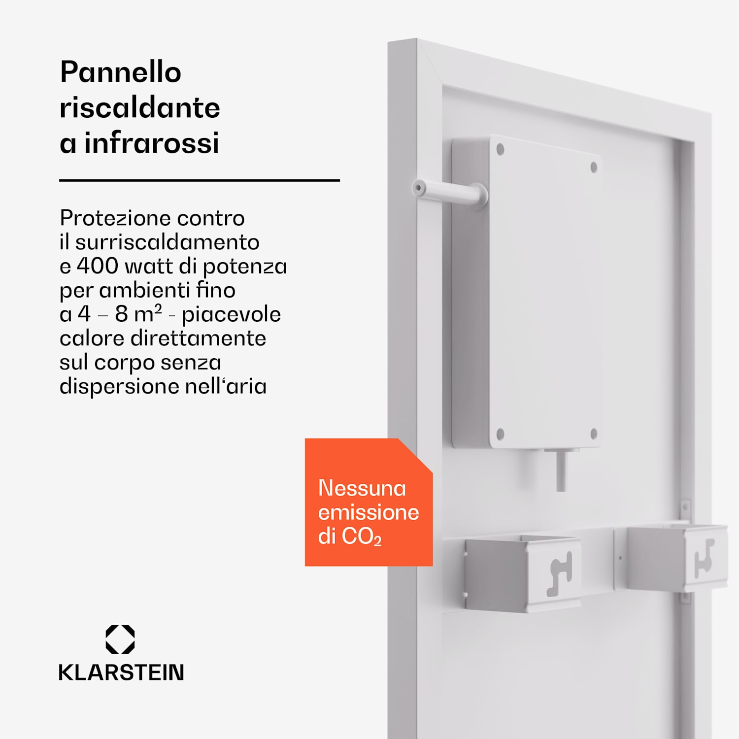 Wonderwall Smart Bornholm - Stufa a infrarossi, 30 x 100 cm, app, 400W 30 x 100 cm | 400 W | Bianco