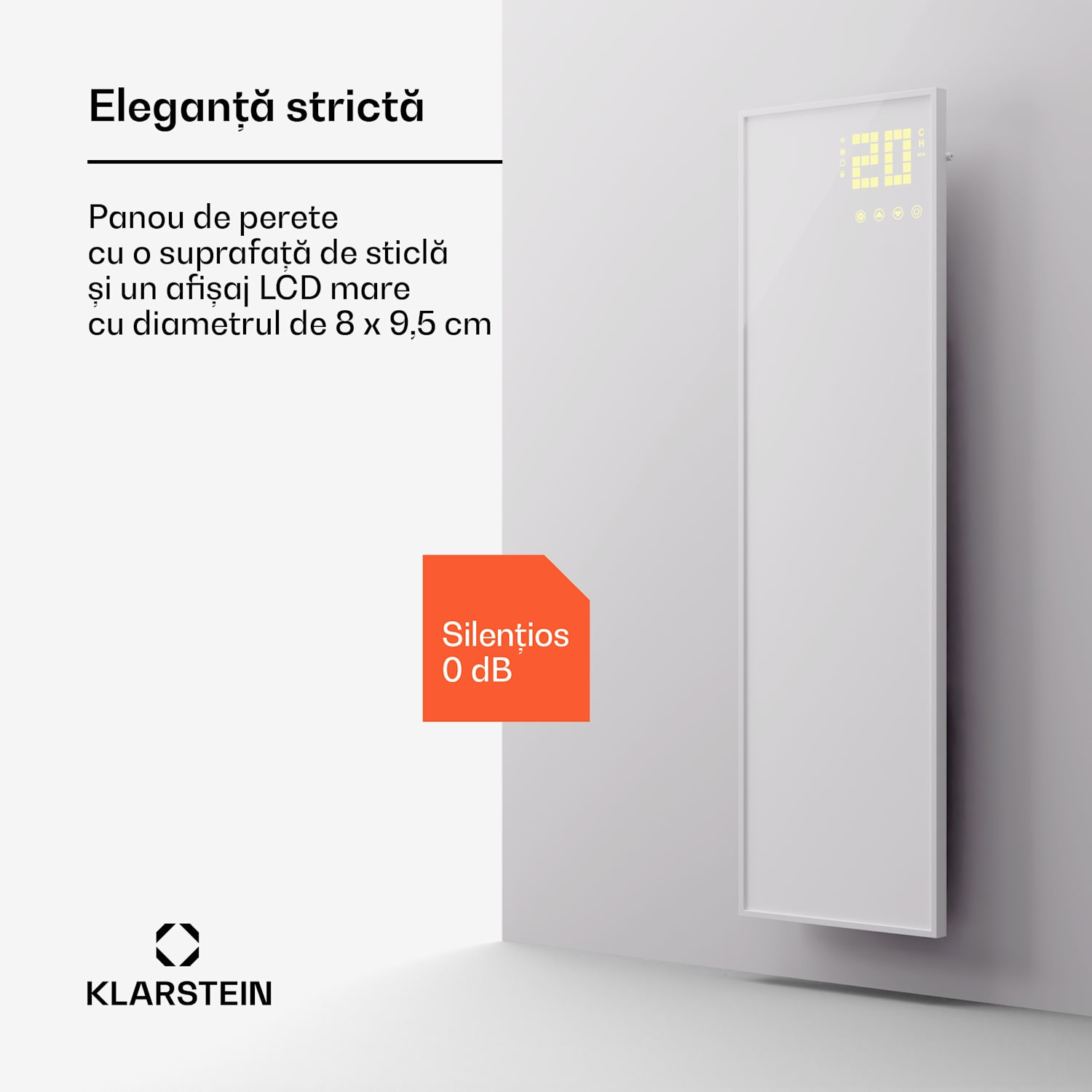 Wonderwall Smart Bornholm, încălzitor cu infraroșu,  30 x 100 cm, 320 W, aplicație 30 x 100 cm | 400 W | Alb