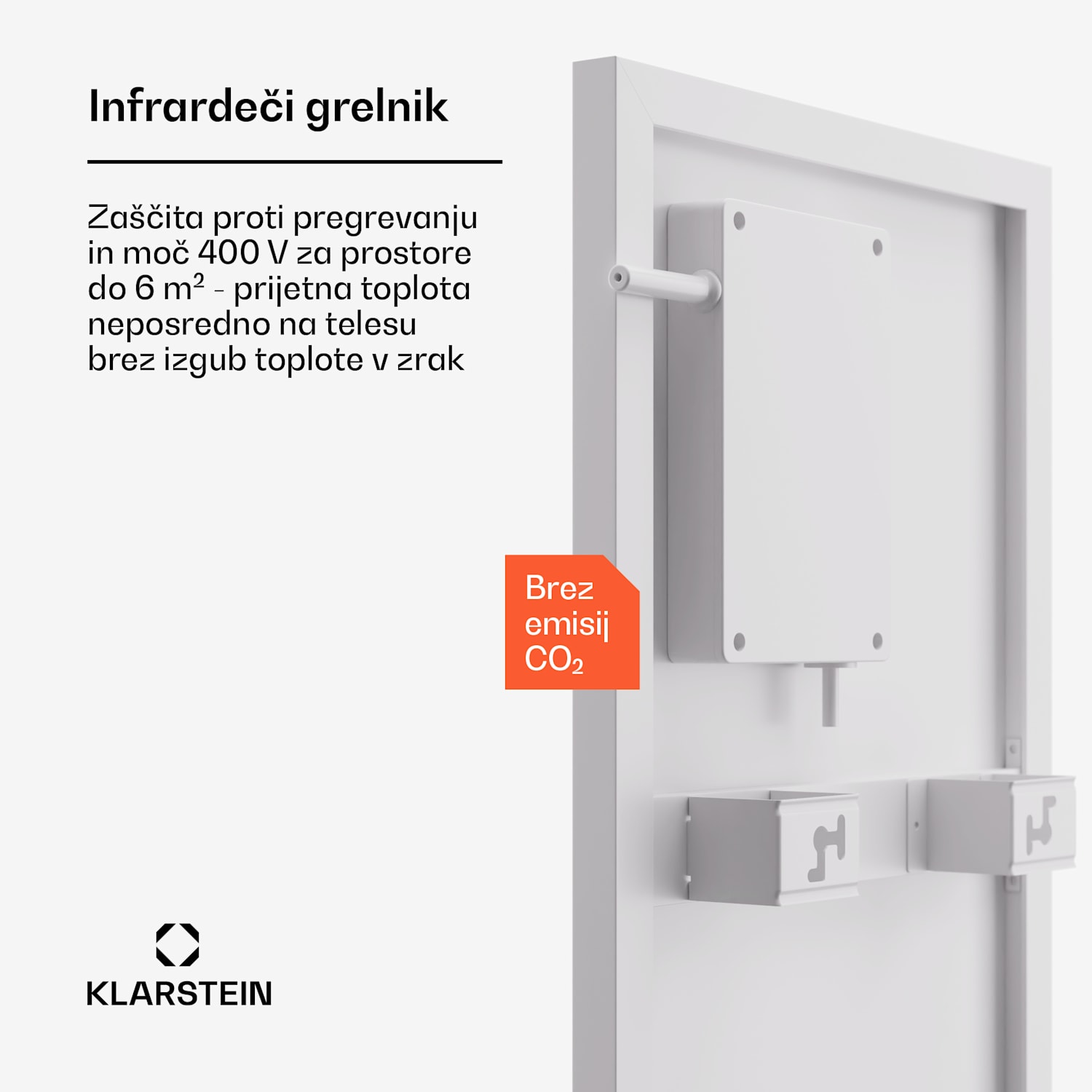 Wonderwall Smart Bornholm, Infrardeči grelnik, 30 x 100 cm, 320 W, aplikacija 30 x 100 cm | 400 W | Bela