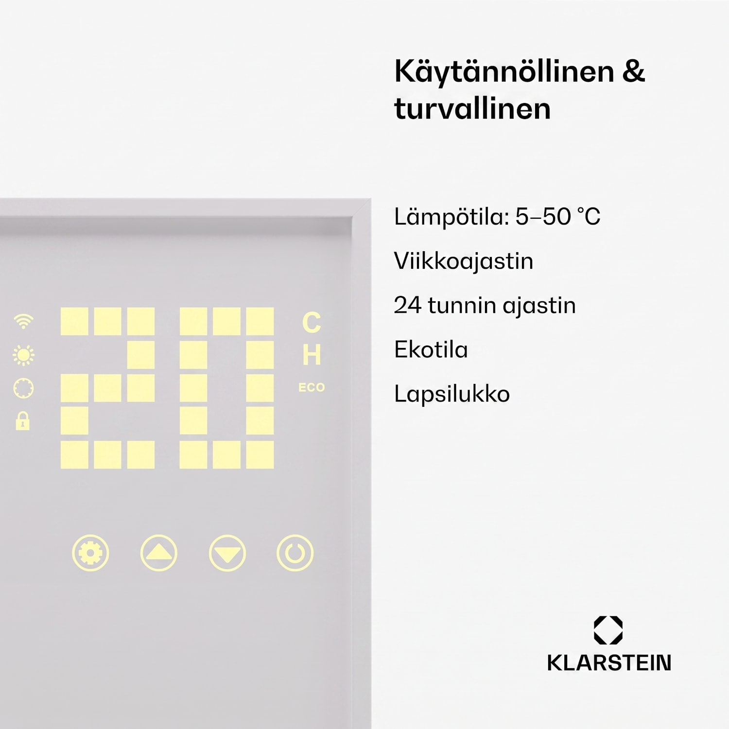 Wonderwall Smart Bornholm -infrapunalämmitin 60x100 cm sovellus 800W 60 x 100 cm | 800 W | Valkoinen