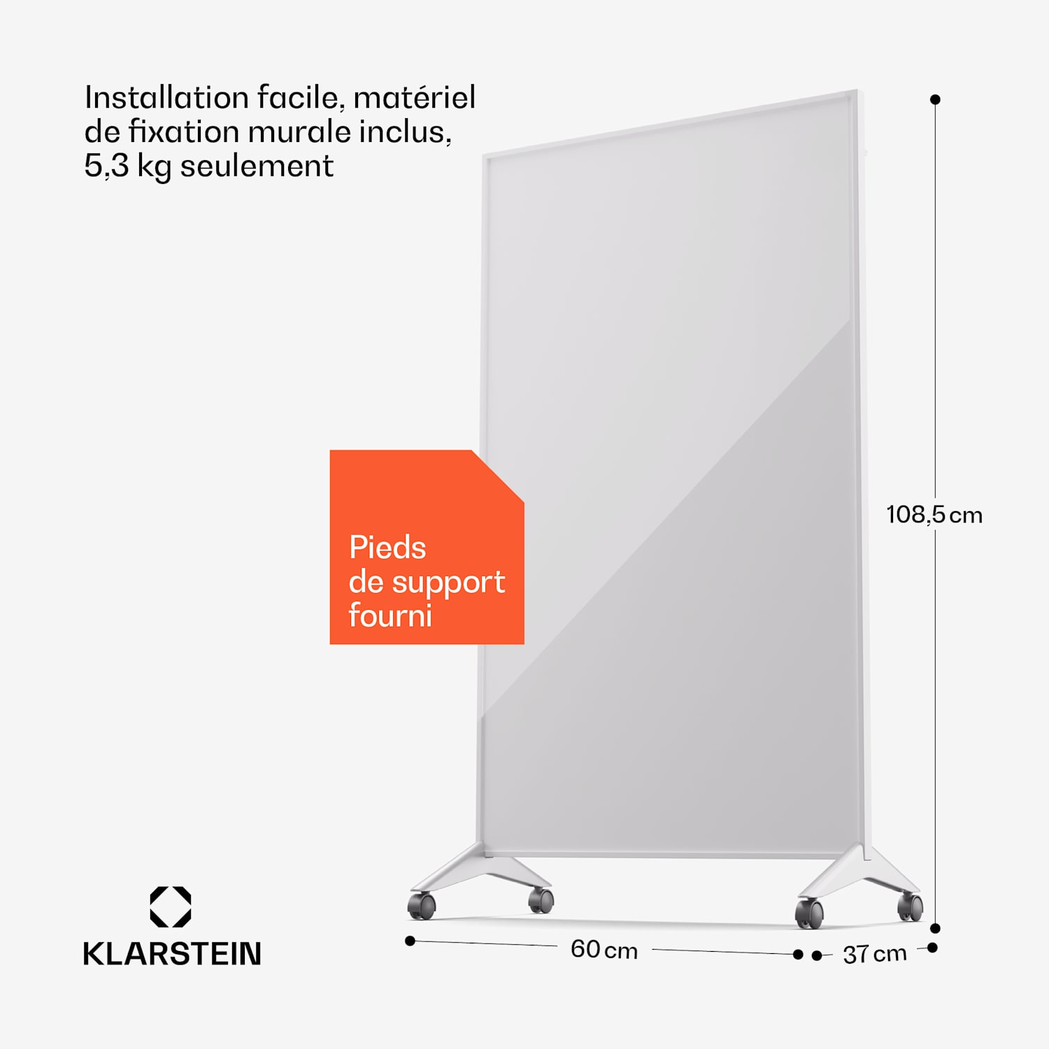 Wonderwall Smart Bornholm infrarood verwarming 60x100cm app 800W 60 x 100 cm | 800 W | Wit