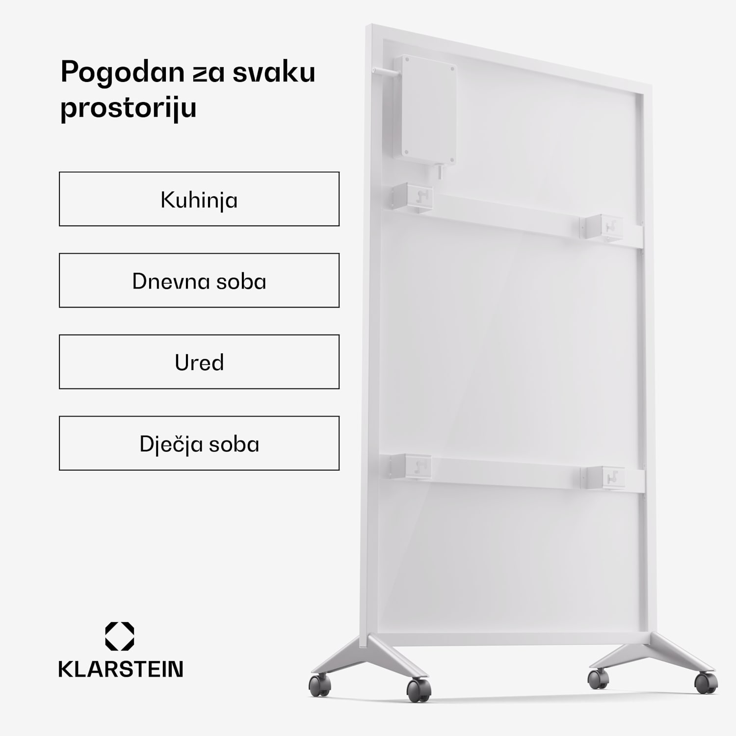 Wonderwall Smart Bornholm, infracrvena grijalica, 60 x 100 cm, 800 W, aplikacija 60 x 100 cm | 800 W | Bijela