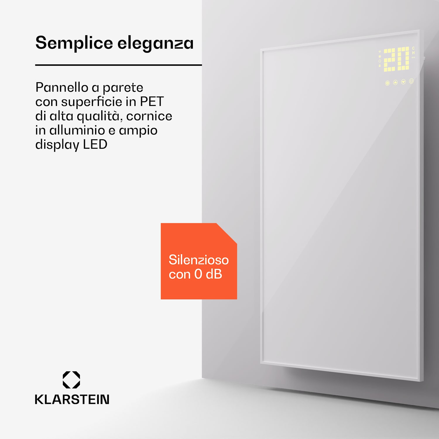 Wonderwall Smart Bornholm - Stufa a infrarossi, 60 x 100 cm, app, 800W 
