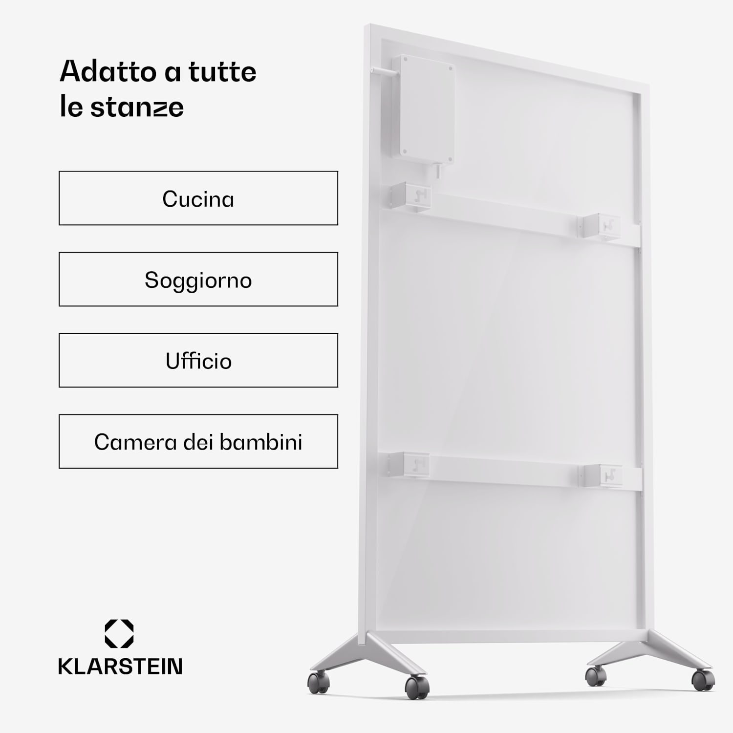 Wonderwall Smart Bornholm - Stufa a infrarossi, 60 x 100 cm, app, 800W 