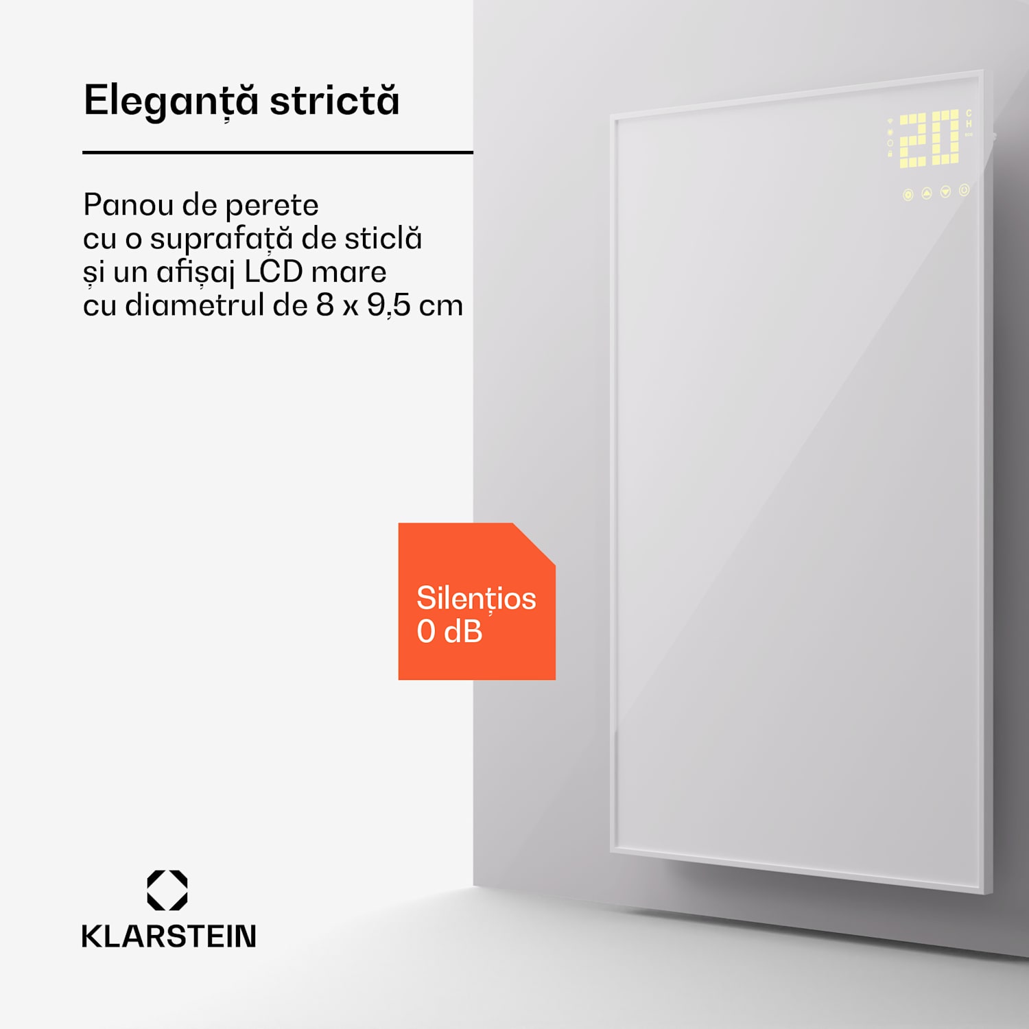 Wonderwall Smart Bornholm, încălzitor cu infraroșu, 60 x 100 cm, 800 W, aplicație 60 x 100 cm | 800 W | Alb