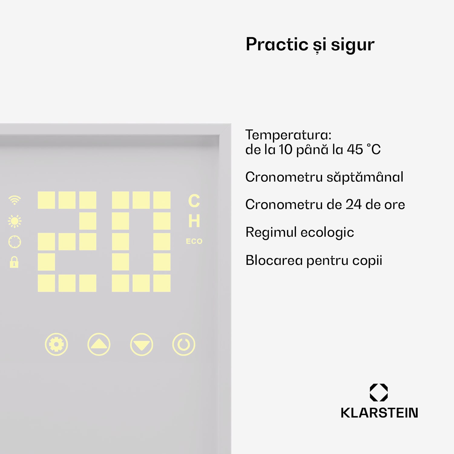 Wonderwall Smart Bornholm, încălzitor cu infraroșu, 60 x 100 cm, 800 W, aplicație 60 x 100 cm | 800 W | Alb