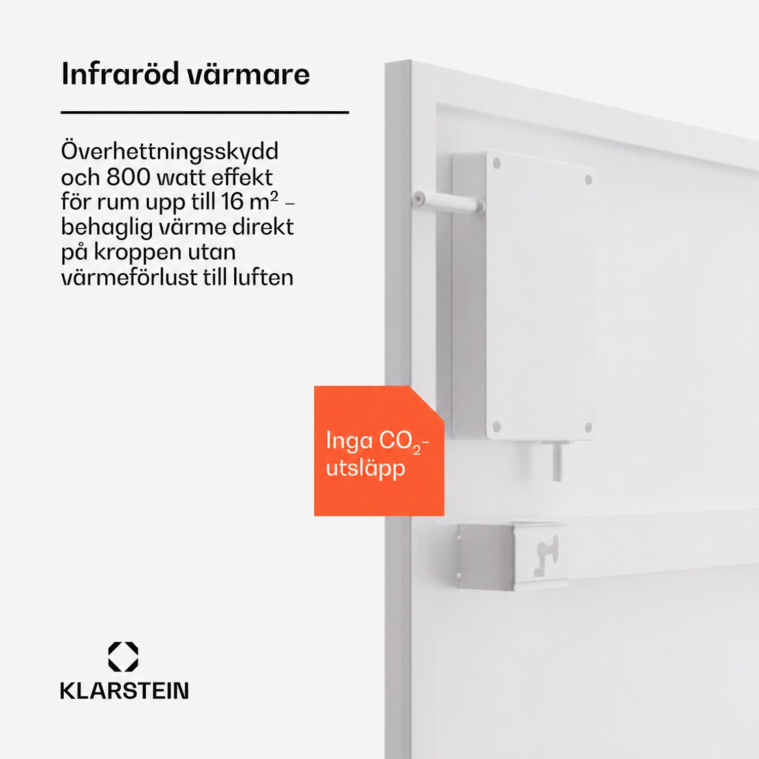 Wonderwall Smart Bornholm Infravärmare 60 x 100 cm app 800 W 60 x 100 cm | 800 W | Vit