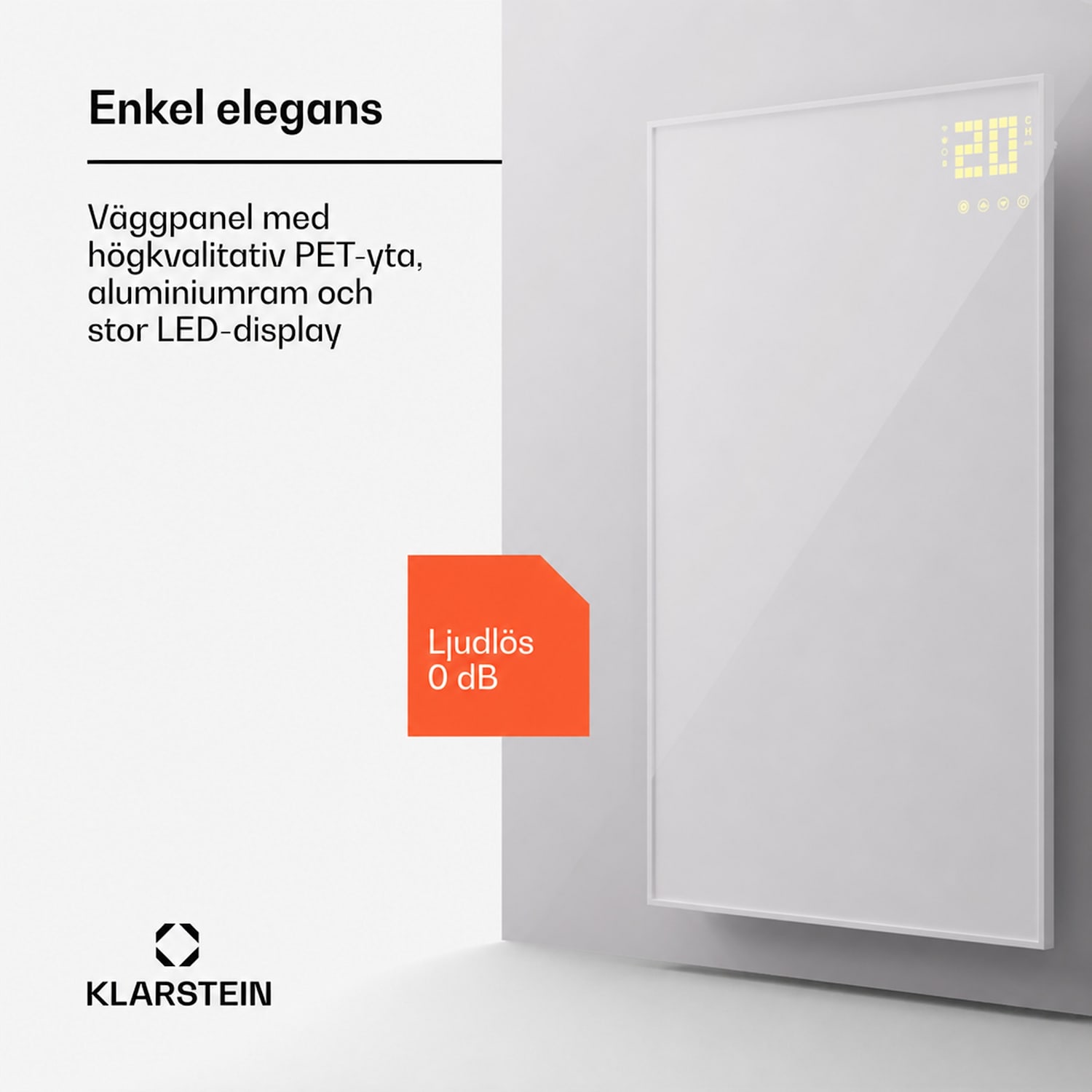 Wonderwall Smart Bornholm Infravärmare 60 x 100 cm app 800 W 60 x 100 cm | 800 W | Vit