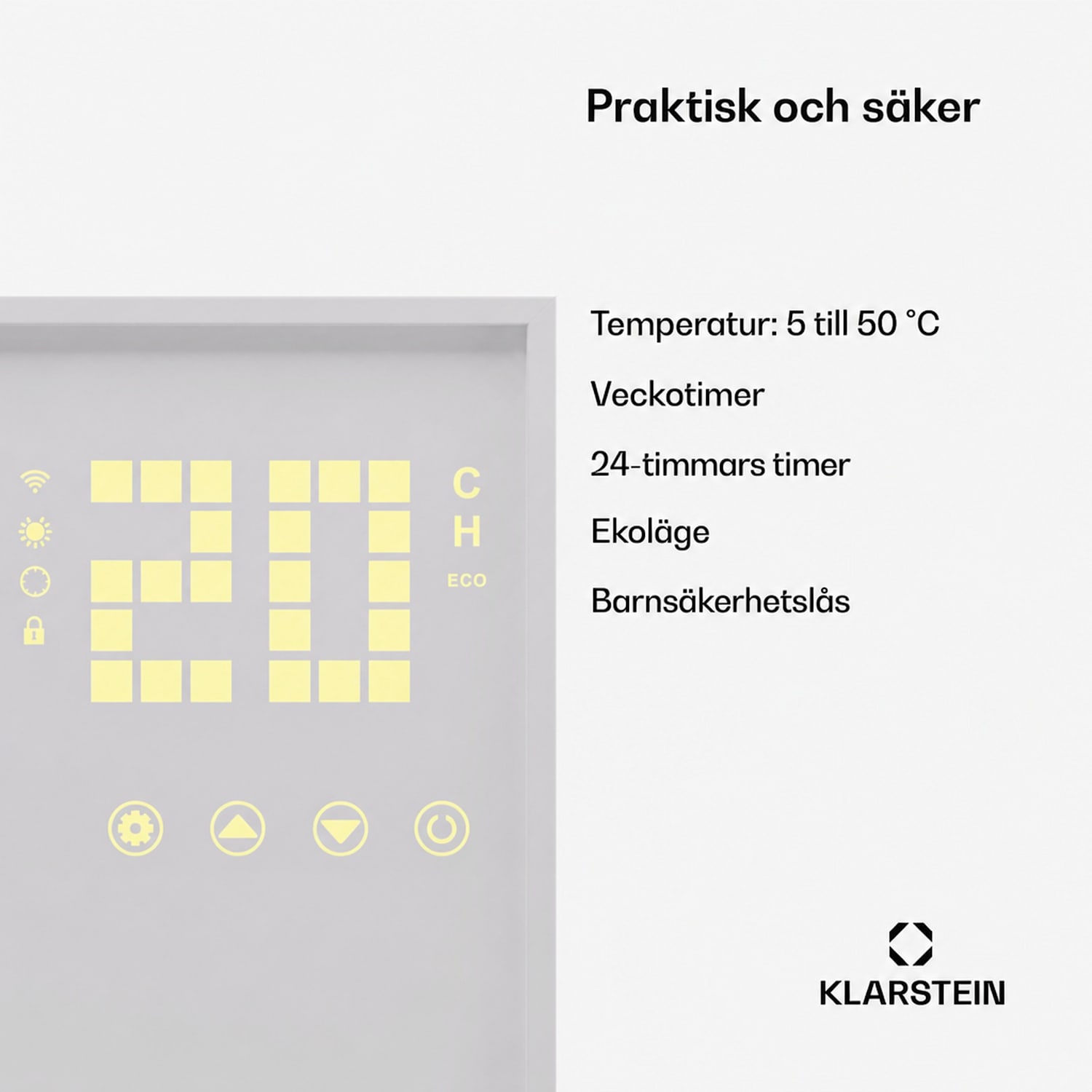 Wonderwall Smart Bornholm Infravärmare 60 x 100 cm app 800 W 60 x 100 cm | 800 W | Vit