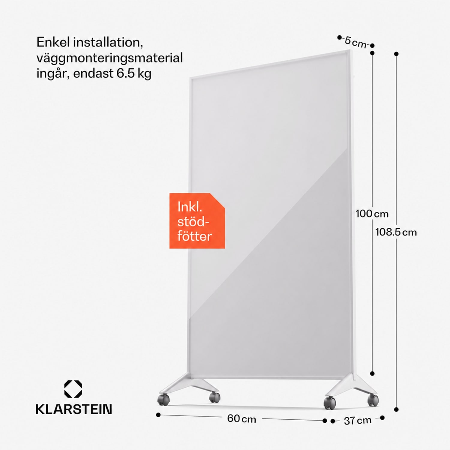 Wonderwall Smart Bornholm Infravärmare 60 x 100 cm app 800 W 60 x 100 cm | 800 W | Vit