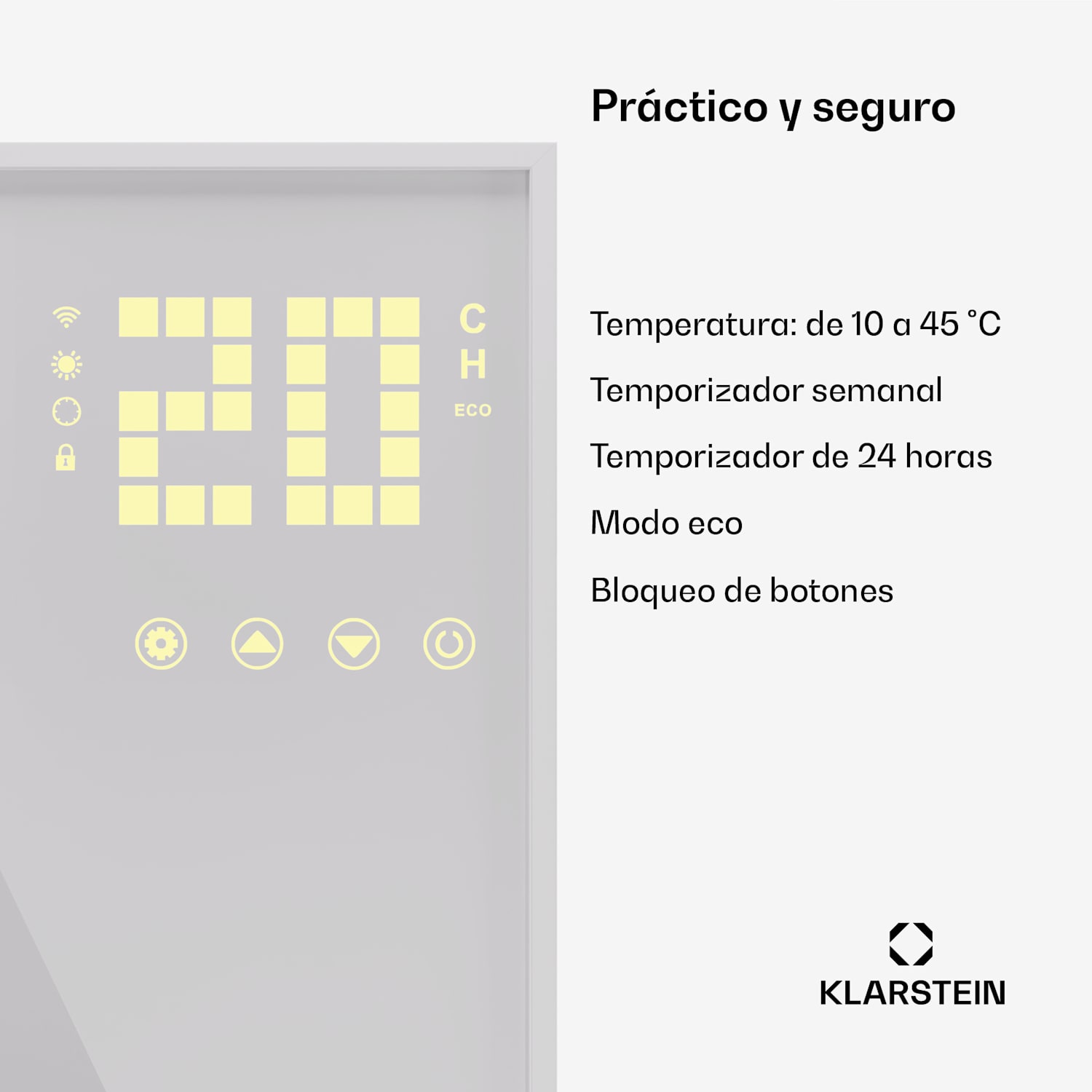 Calefactor infrarrojo Wonderwall Smart Bornholm 60 x 120 App 1200 W 60 x 120 cm | 1200 W | Blanco