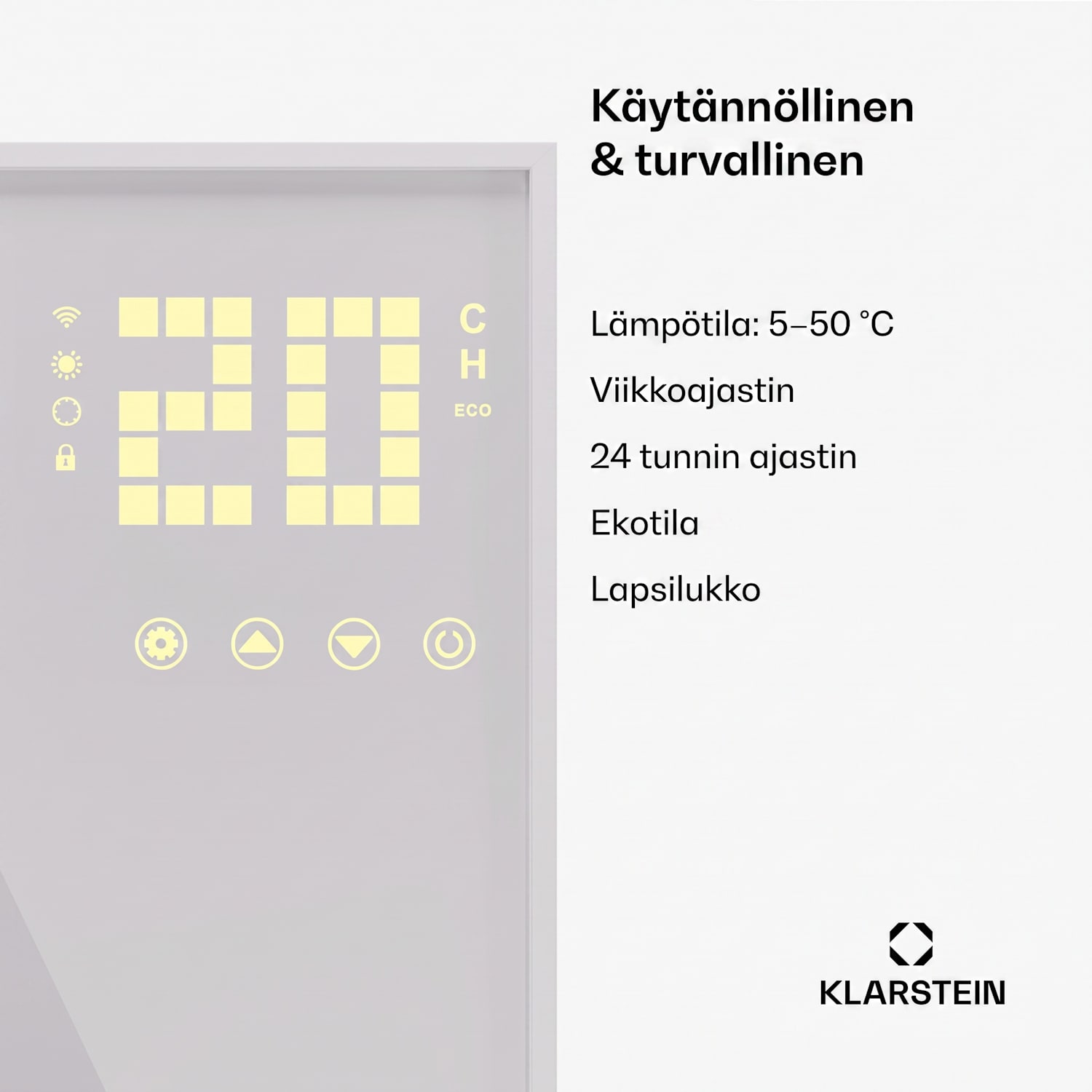 Wonderwall Smart Bornholm -infrapunalämmitin 60x120cm sovellus 1200W 60 x 120 cm | 1200 W | Valkoinen