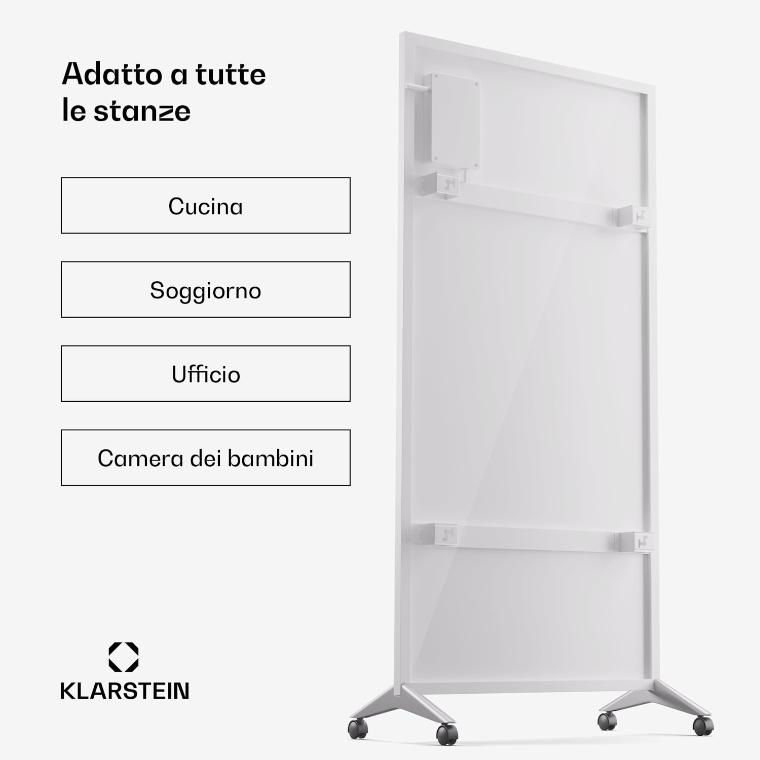 Wonderwall Smart Bornholm - Stufa a infrarossi, 60 x 120 cm, app, 1200W 60 x 120 cm | 1200 W | Bianco