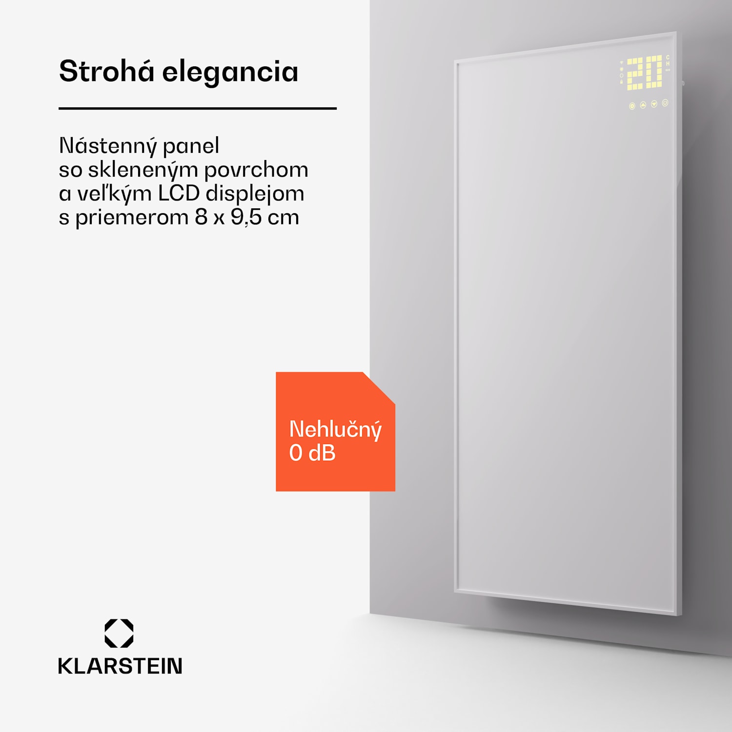 Wonderwall Smart Bornholm, infražiarič, 60 x 120 cm, 1200 W, aplikácia 60 x 120 cm | 1200 W | Biela