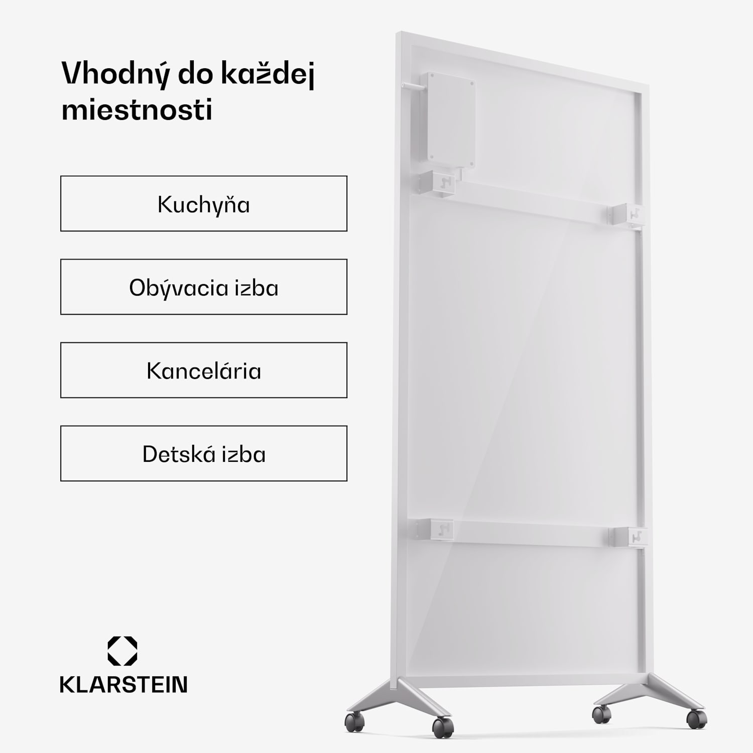 Wonderwall Smart Bornholm, infražiarič, 60 x 120 cm, 1200 W, aplikácia 60 x 120 cm | 1200 W | Biela