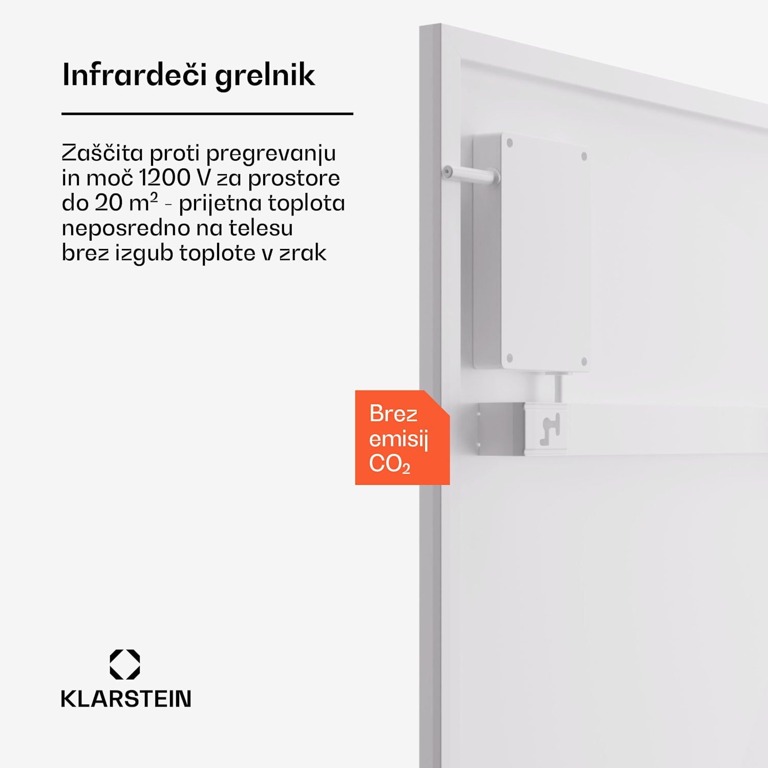 Wonderwall Smart Bornholm, Infrardeči grelnik, 60 x 120 cm, 1200 W, aplikacija 60 x 120 cm | 1200 W | Bela