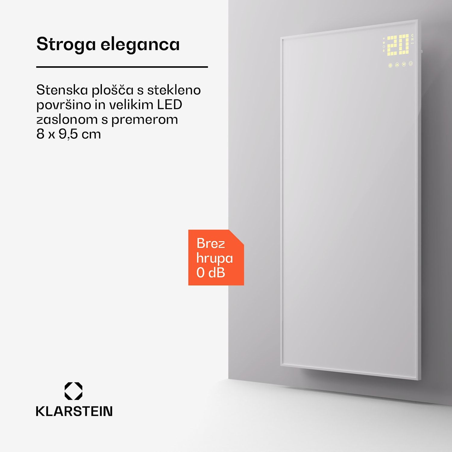 Wonderwall Smart Bornholm, Infrardeči grelnik, 60 x 120 cm, 1200 W, aplikacija 60 x 120 cm | 1200 W | Bela