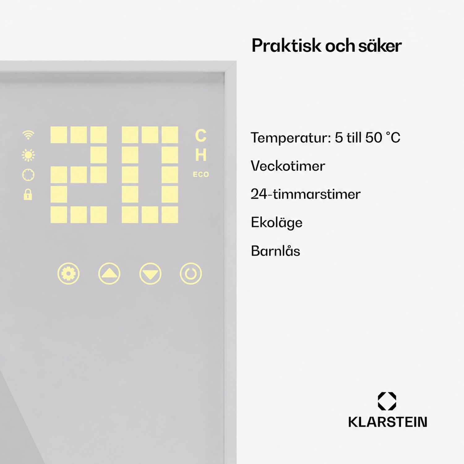 Wonderwall Smart Bornholm Infravärmare 60 x 120 cm app 1200 W 60 x 120 cm | 1200 W | Vit