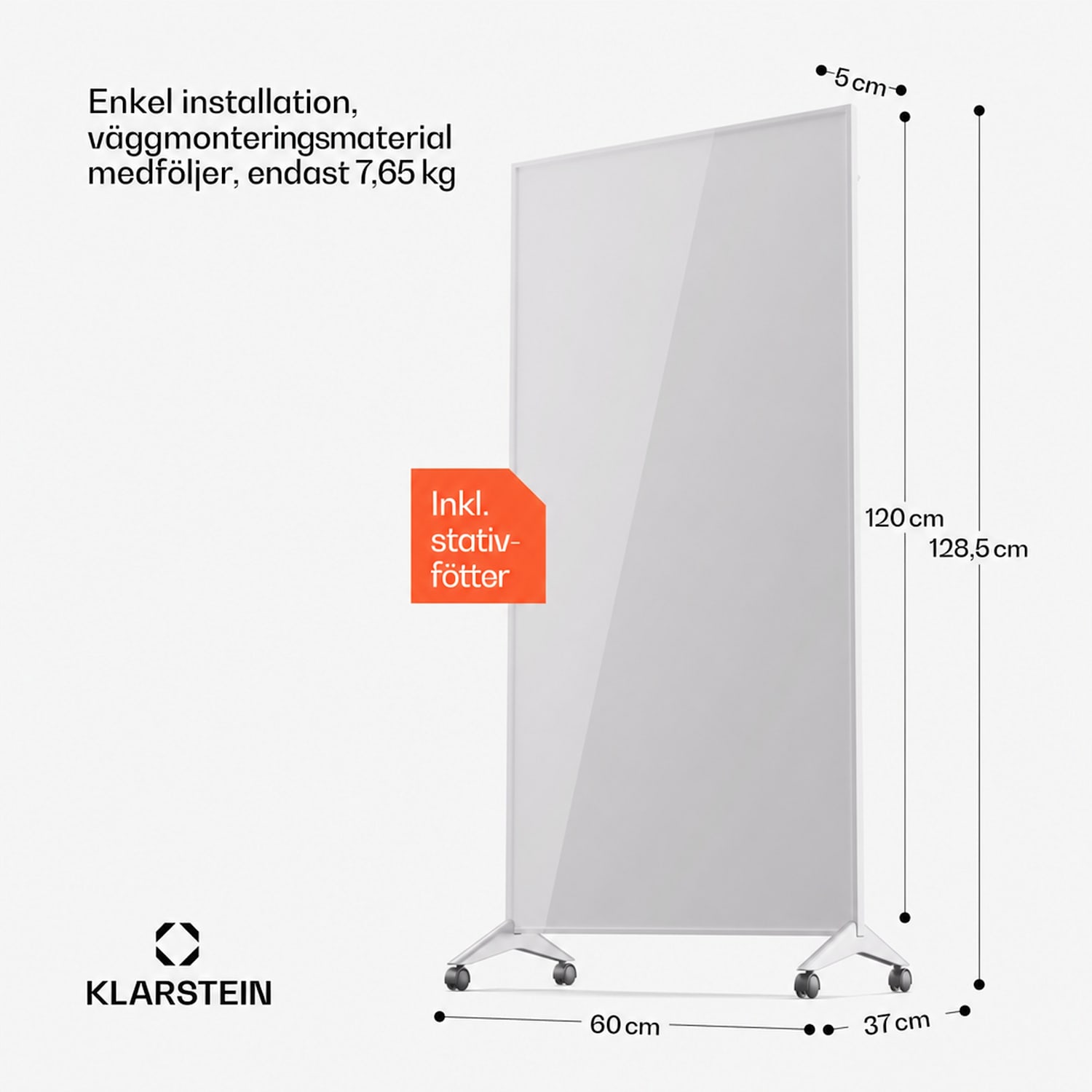 Wonderwall Smart Bornholm Infravärmare 60 x 120 cm app 1200 W 60 x 120 cm | 1200 W | Vit