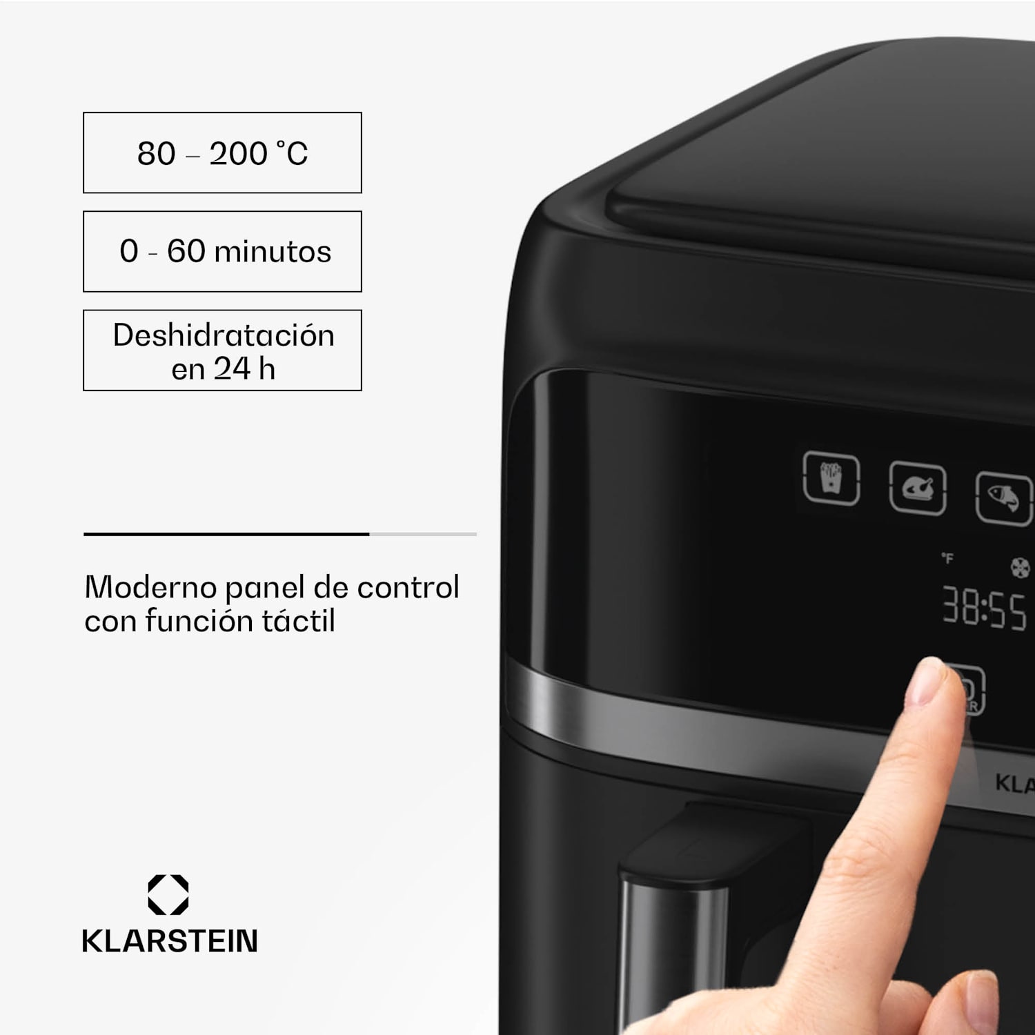 Freidora de aire caliente VitaFry Duo 7,6 litros 2 zonas de cocción 6 programas VitaFry Duo | 7,6 Ltr