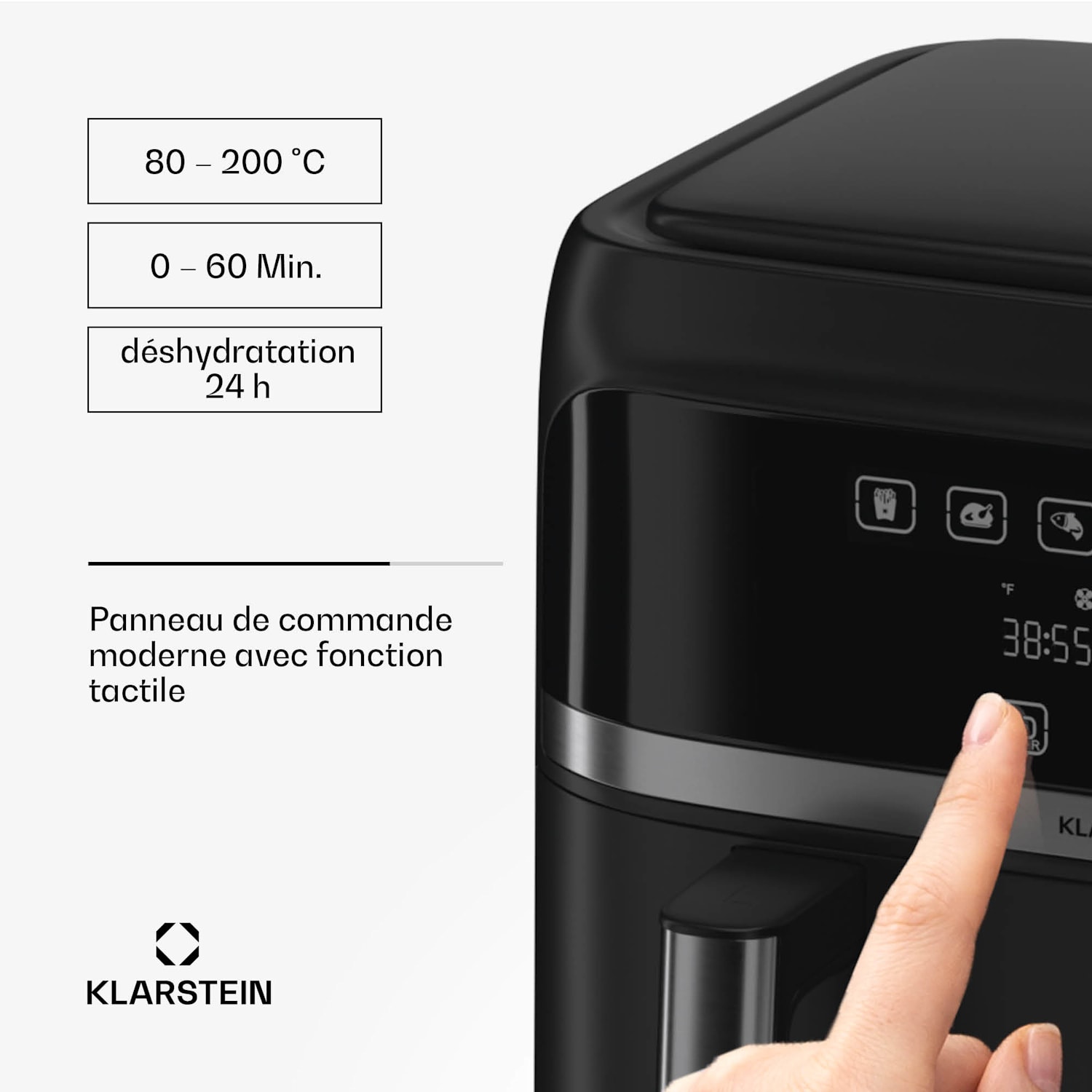 Friteuse à air chaud VitaFry Duo 7,6 litres 2 zones de cuisson 6 programmes VitaFry Duo | 7,6 Ltr