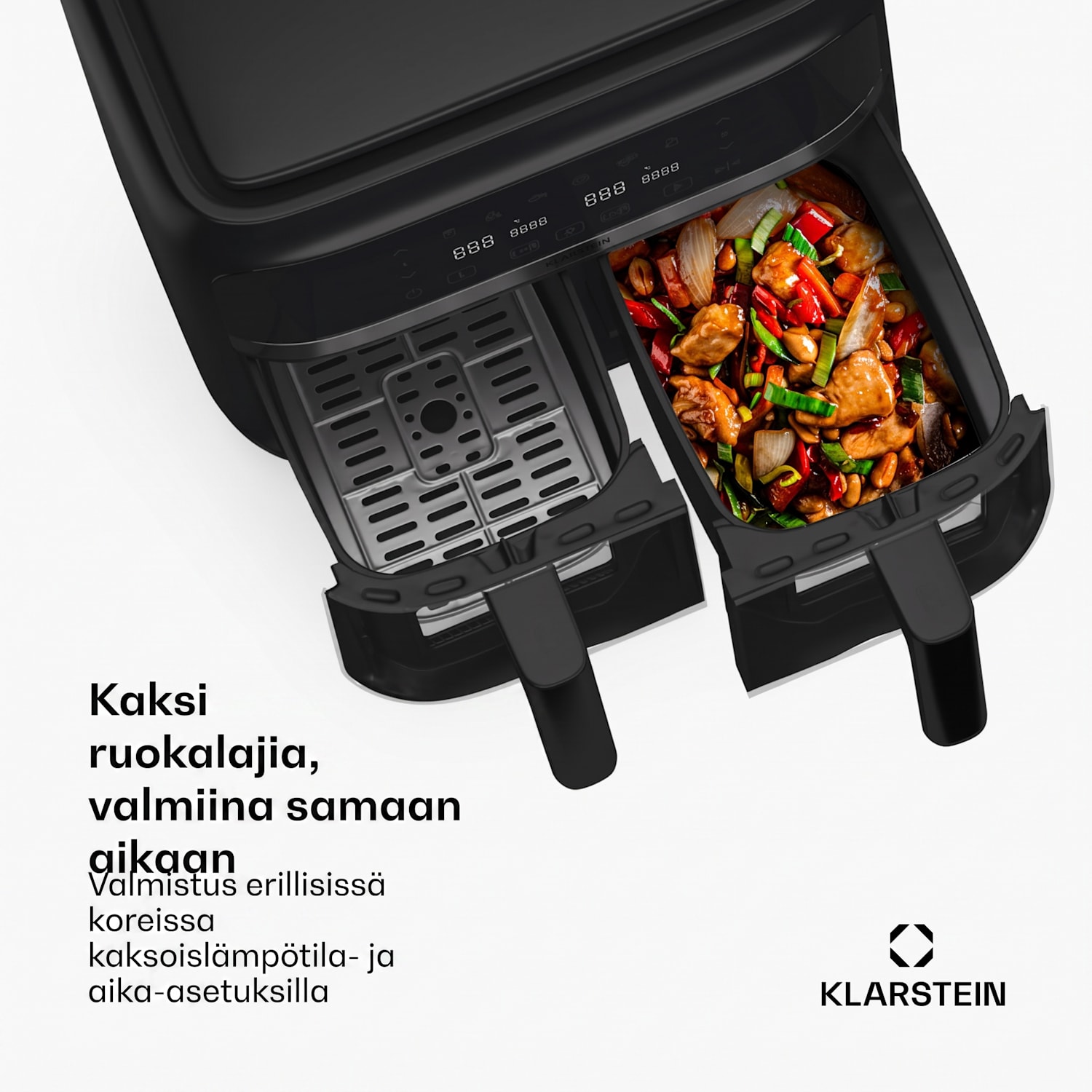 VitaFry Duo Skylight kuumaöljyfritti 7,6 litraa, 2 kypsennysaluetta, 6 ohjelmaa VitaFry Duo Elegance | 7,6 L