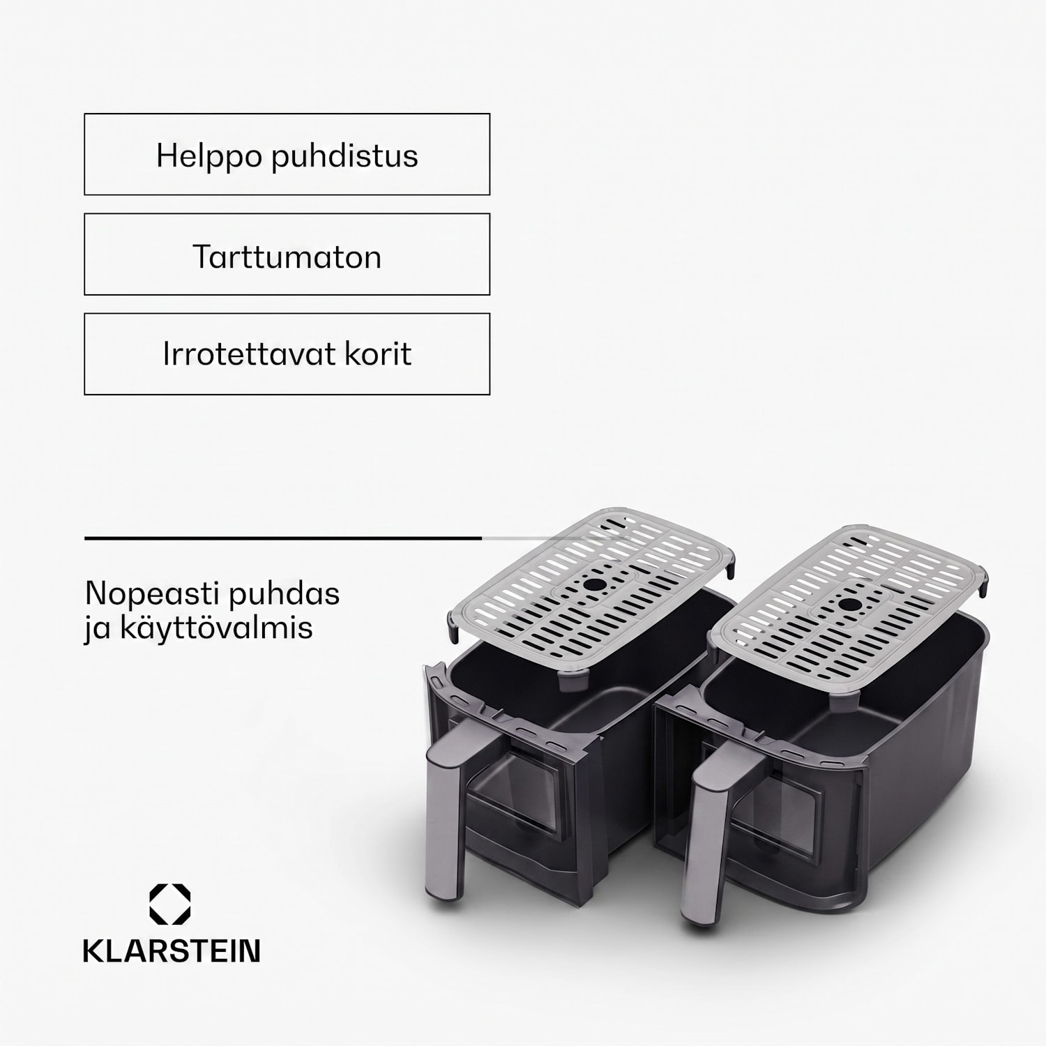 VitaFry Duo Skylight kuumaöljyfritti 7,6 litraa, 2 kypsennysaluetta, 6 ohjelmaa VitaFry Duo Elegance | 7,6 L