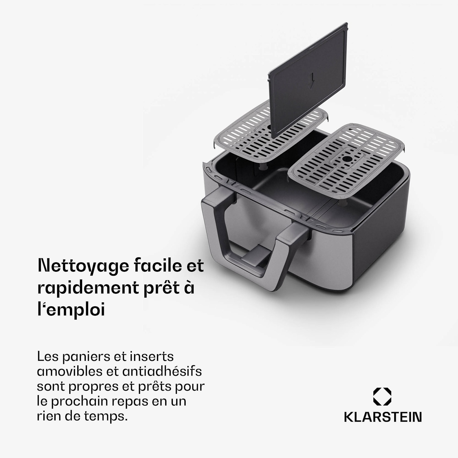 VitaFry Duo Elegance heteluchtfriteuse 9 liter 2 gaarzones 6 programma's VitaFry Duo Skylight | 9 Ltr