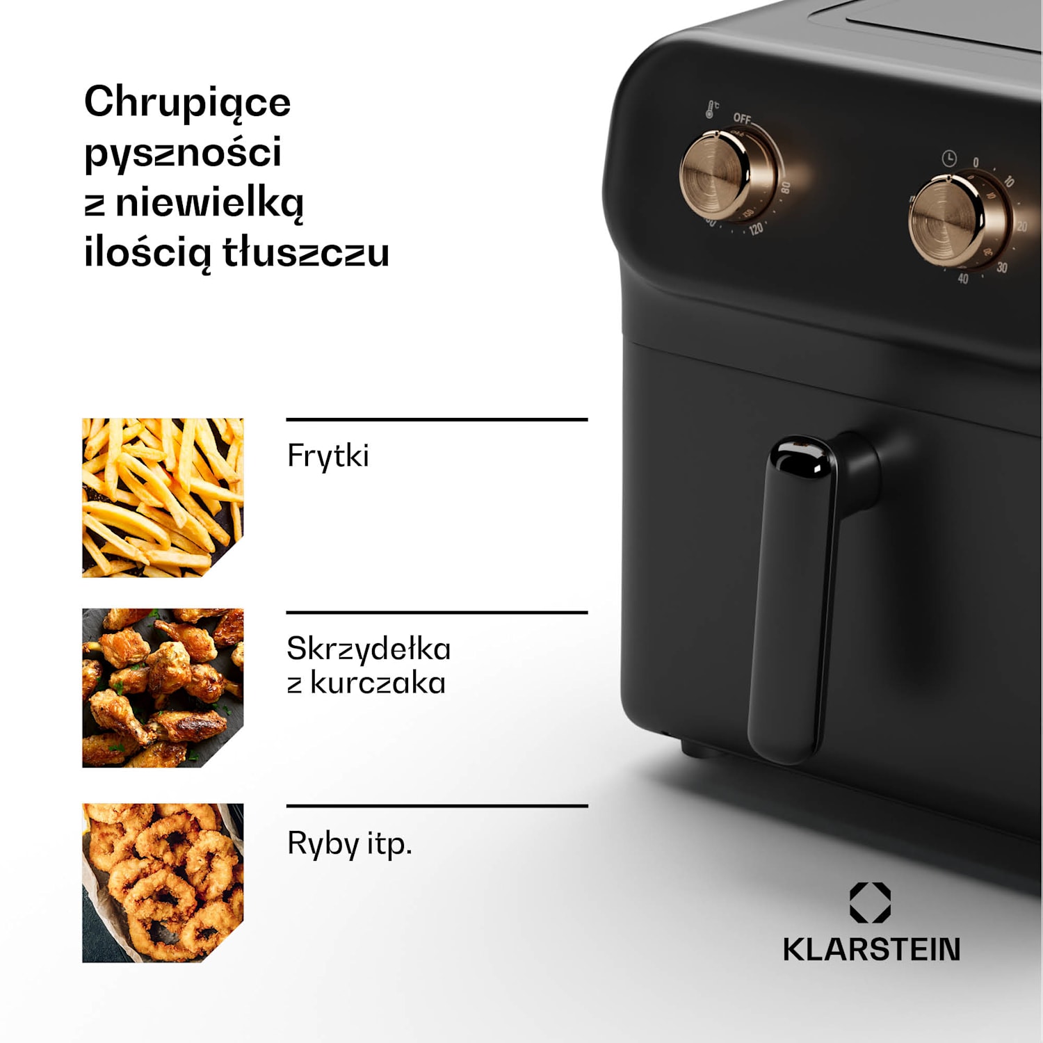 AeroCrisp 6, frytkownica beztłuszczowa, 1700 W, 6 l, pokrętła 