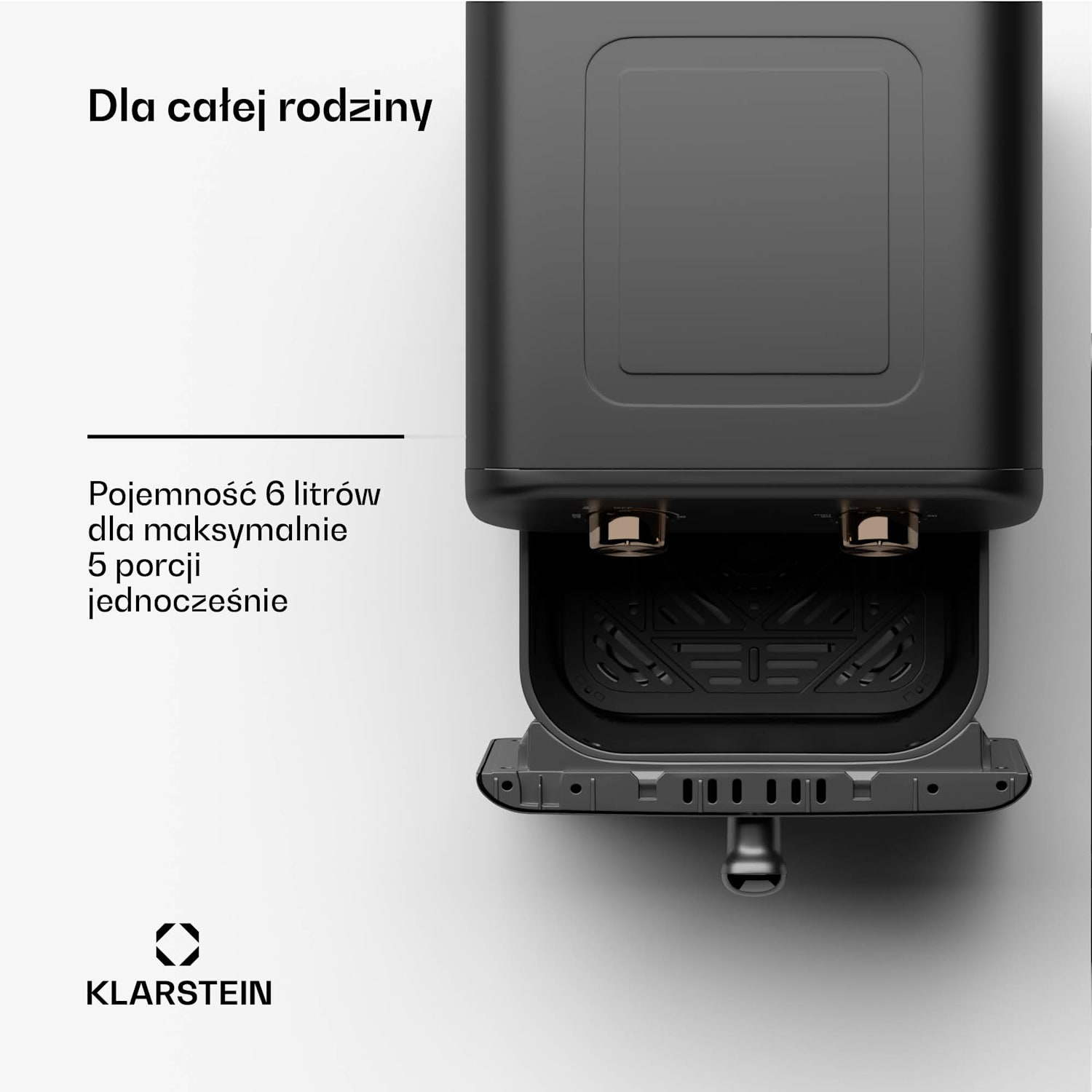 AeroCrisp 6, frytkownica beztłuszczowa, 1700 W, 6 l, pokrętła 