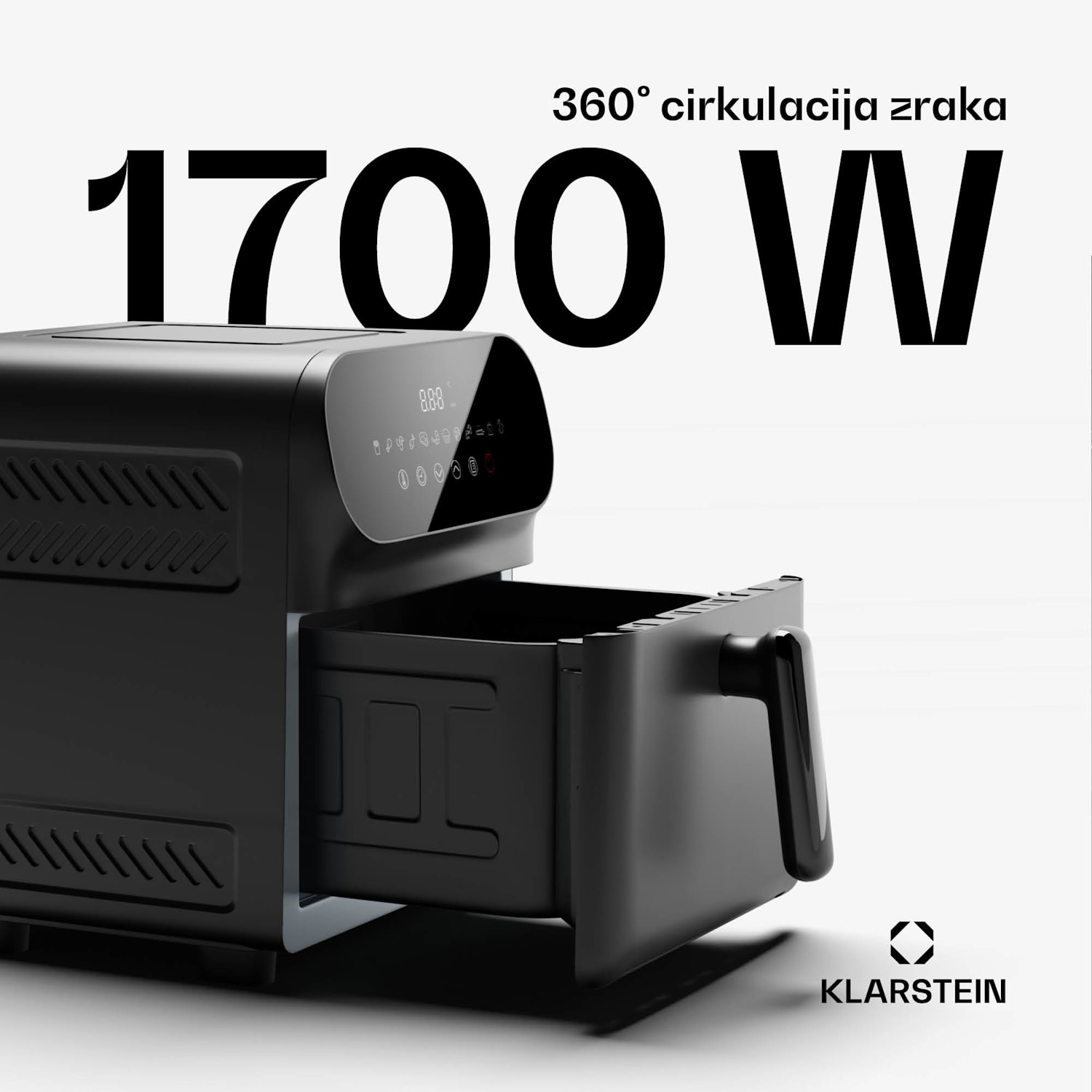 AeroCrisp 6 Digital, friteza na topli zrak, 1700 W, 6 litara, 12 programa, upravljanje na dodir 