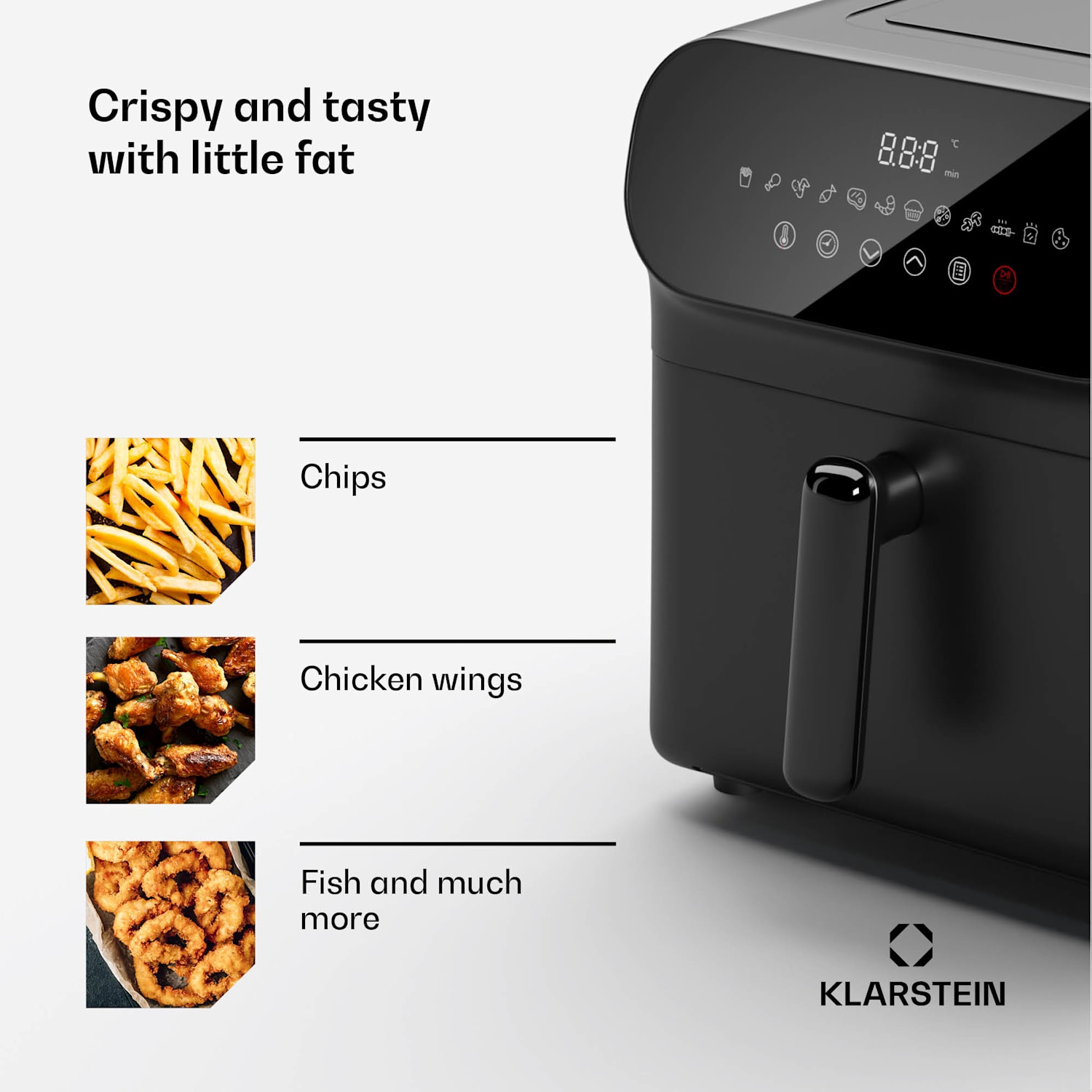 AeroCrisp 6 Digital heteluchtfriteuse 1700 W 6 L 12 programma's touch Digitaal | 6 L | Zwart