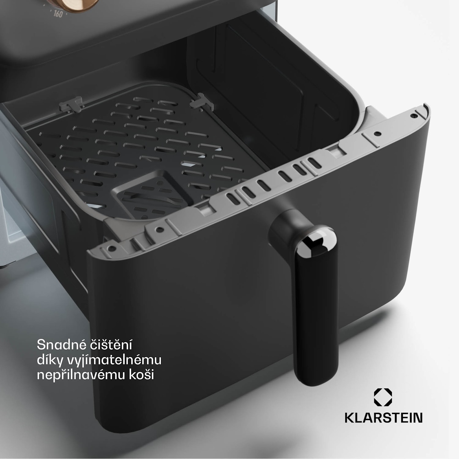 AeroCrisp 9, horkovzdušná fritéza, 1900 W, 9 litrů, otočné knoflíky Analogický | 9 Ltr | Černá