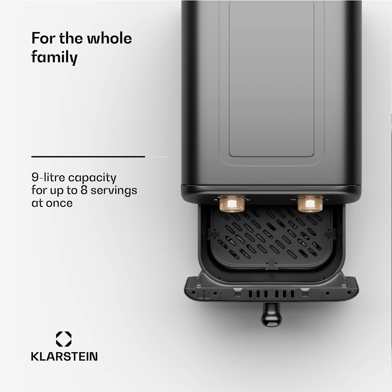 Fritadeira de ar quente AeroCrisp 9 1900 W, 9 litros, botões rotativos Análogo | 9 Ltr | Preto