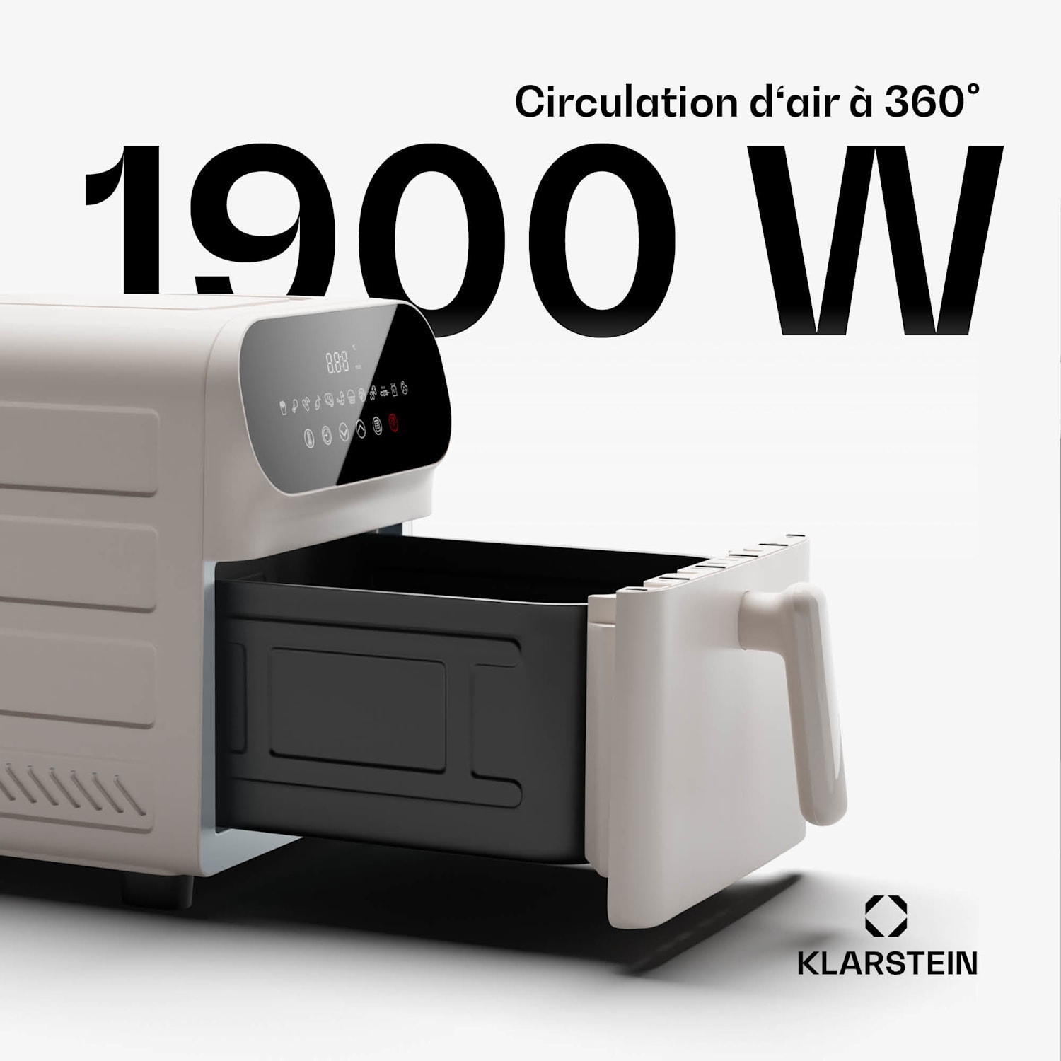 AeroCrisp 9 Digital Friteuse à air chaud 1900 W 9 litres 12 programmes tactile Numérique | 9 Ltr | Sable