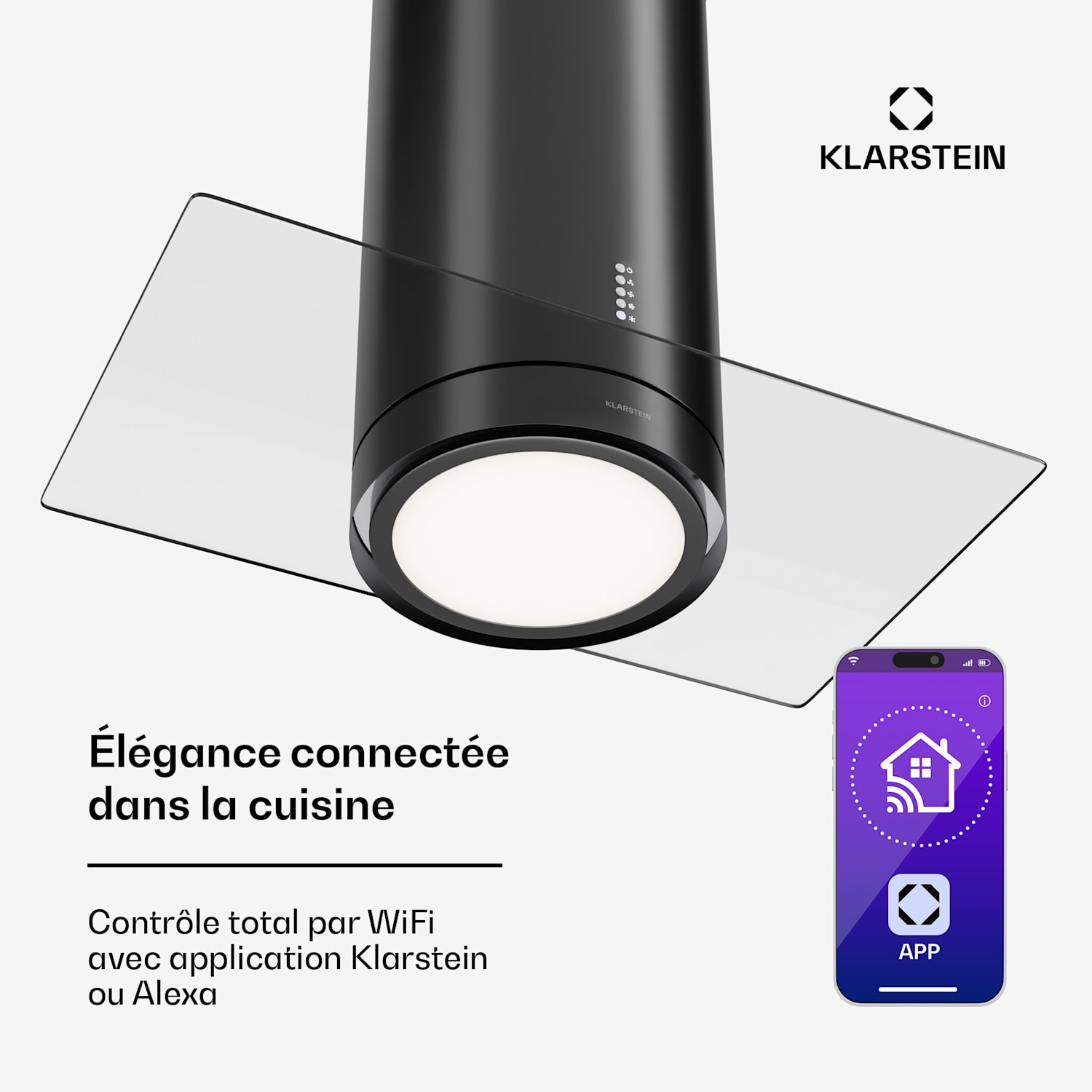 Beretta Premium Hotte aspirante îlot application évacuation/air recyclé 544 m³/h filtre à charbon actif LED Noir