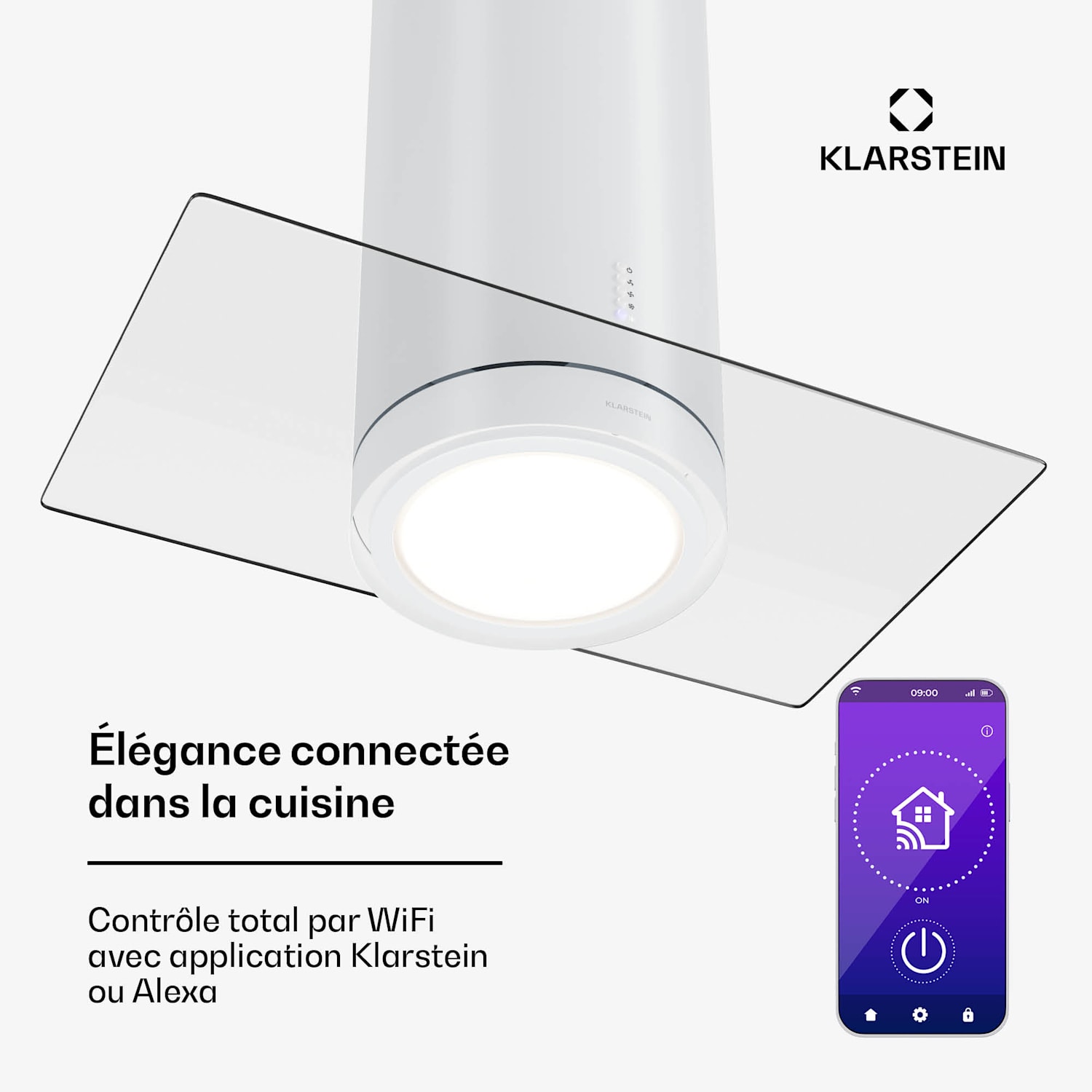 Beretta Premium eilandafzuigkap app afzuig-/recirculatiesysteem 544 m³/h led actief koolfilter Wit