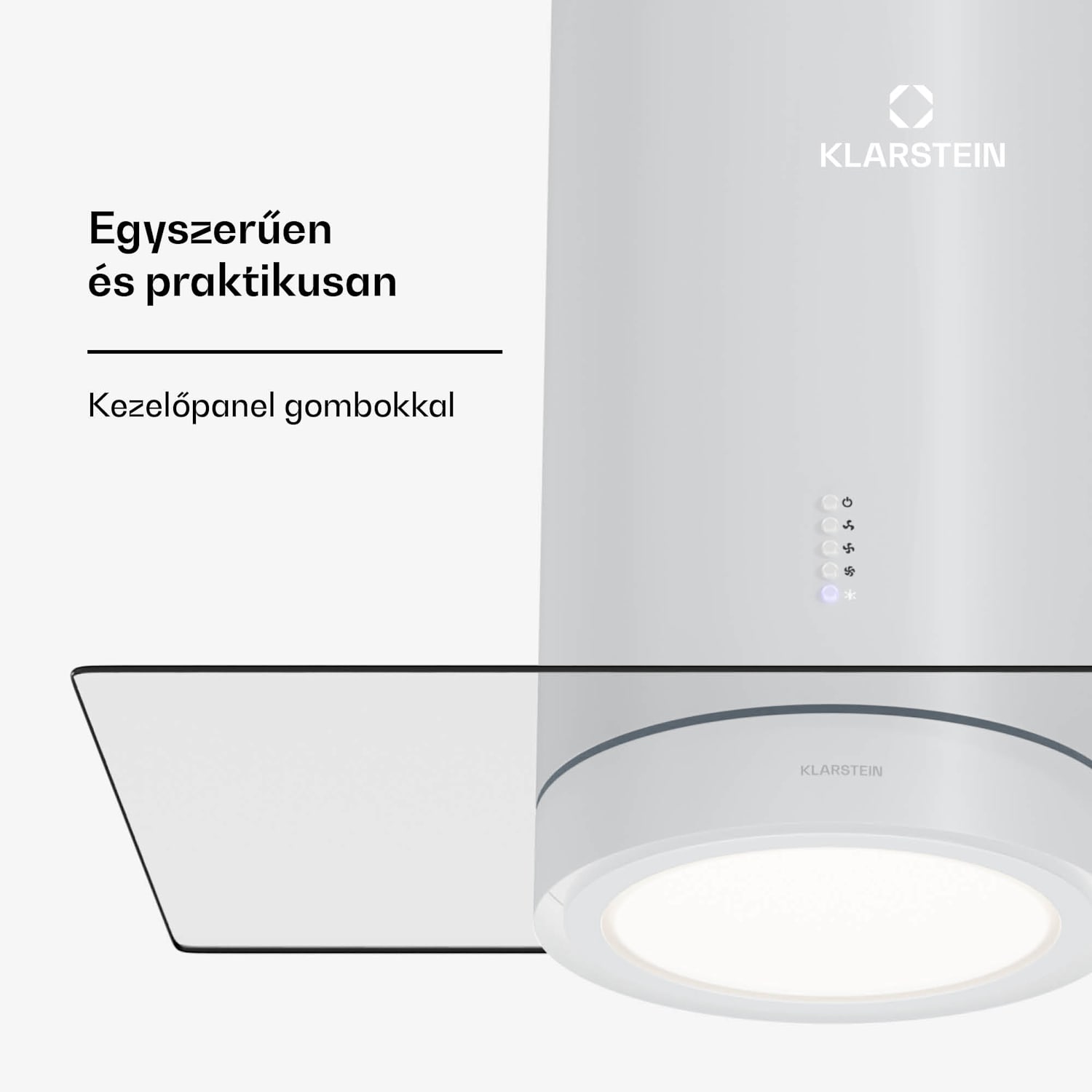 Beretta Premium Smart, sziget páraelszívó, 544 m³/h, alkalmazás, elszívás/légkeringetés, LED, aktívszenes szűrő Fehér